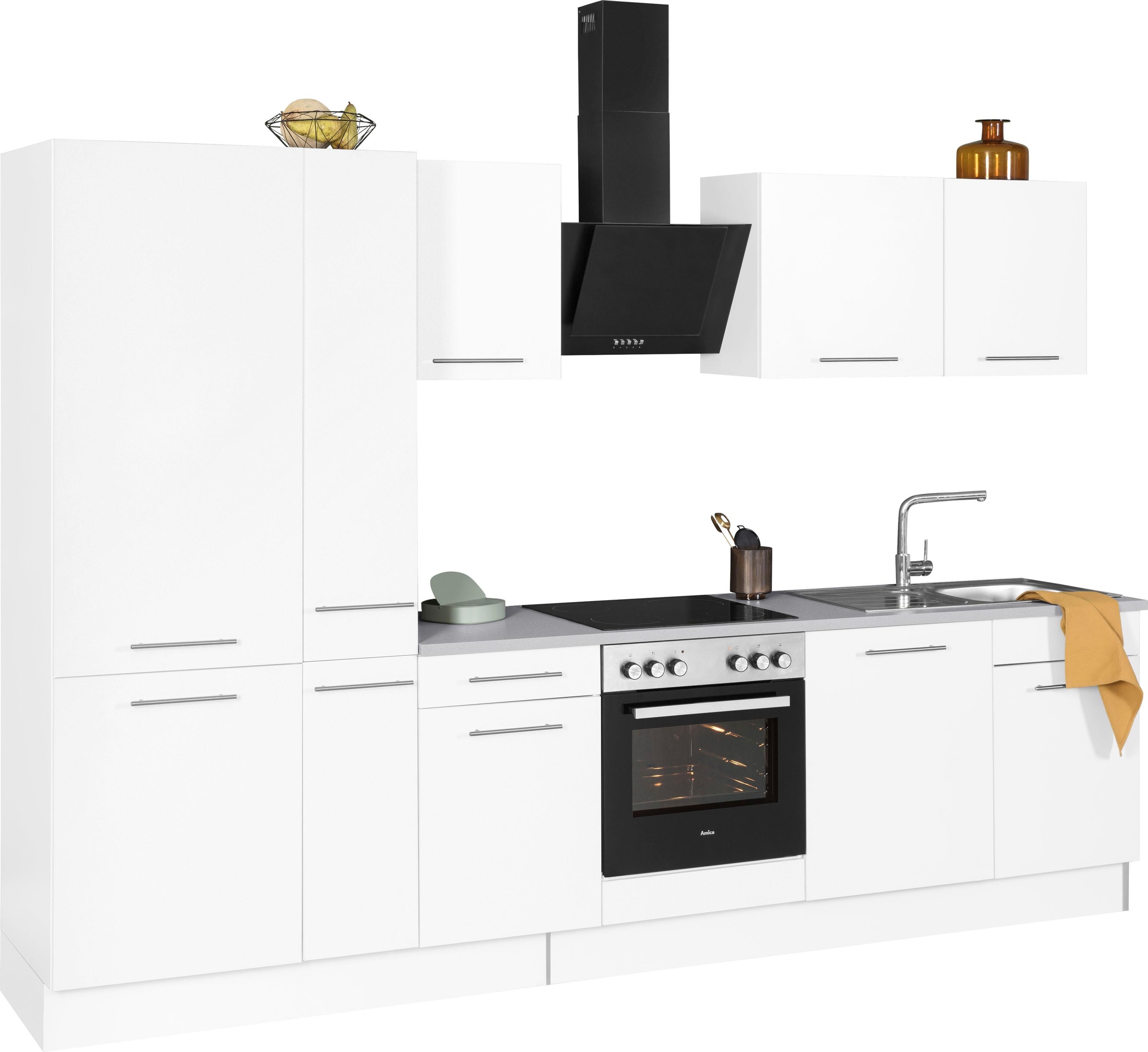 wiho Küchen Küchenzeile »Ela«, Breite 310 cm, Soft-Close-Funktion, höhenverstellbare Füsse