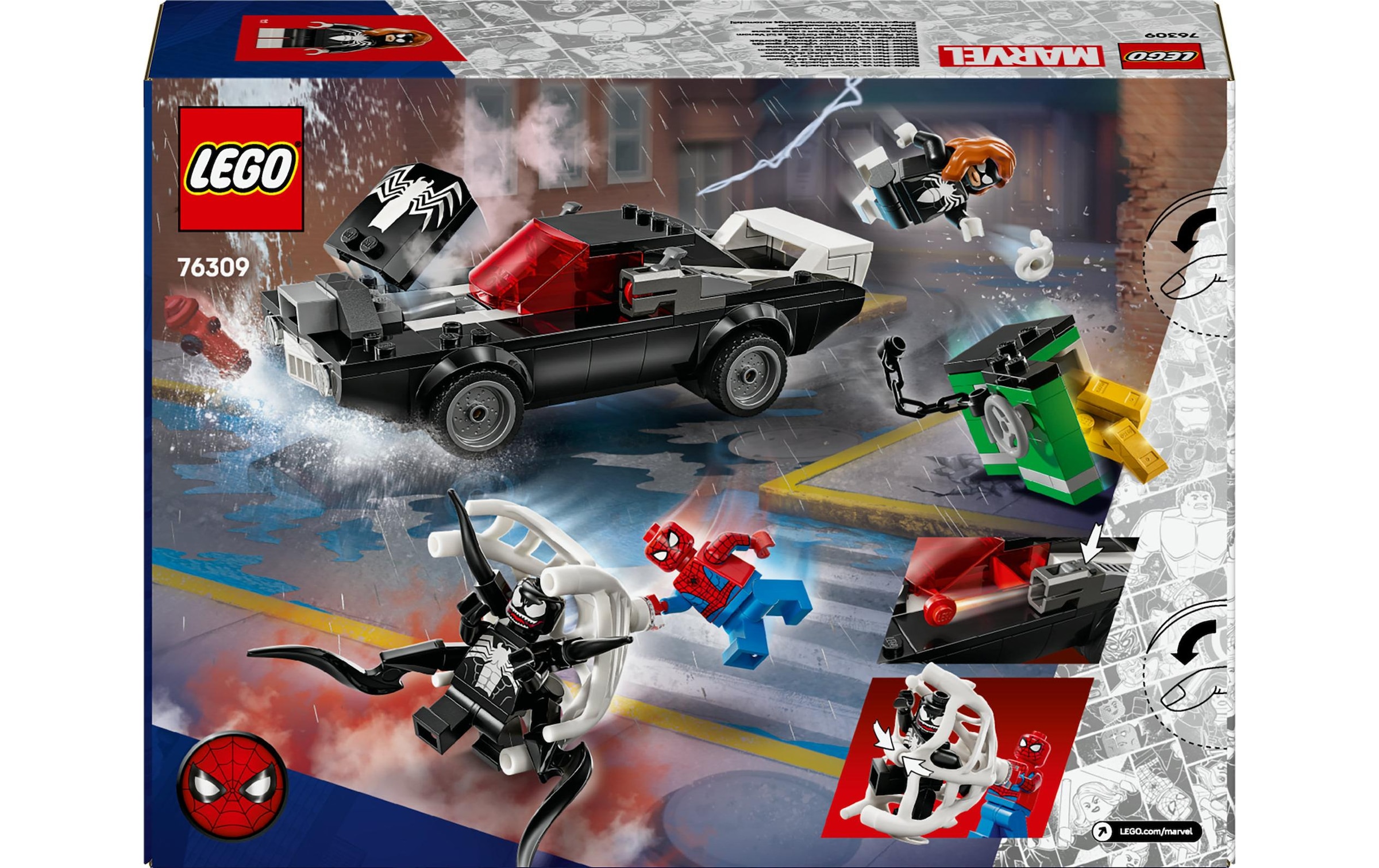 LEGO® Spielbausteine »Marvel Spider-Man vs. Venom Muscle-Car 76309«