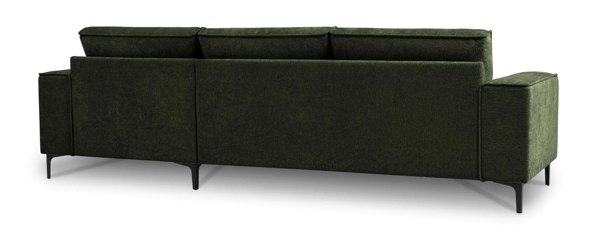 Places of Style Ecksofa »Polsterecke Oland, Struktur, Flachgewebe, Luxus-Microfaser, Boucle«, L-Form, 280 cm, Wellenunterfederung, Skandi-Design, Metallfüsse