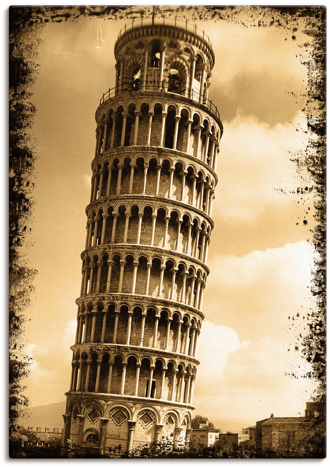 Image of Artland Wandbild »Pisa - Campanile«, Gebäude, (1 St.), in vielen Grössen & Produktarten -Leinwandbild, Poster, Wandaufkleber / Wandtattoo auch für Badezimmer geeignet bei Ackermann Versand Schweiz