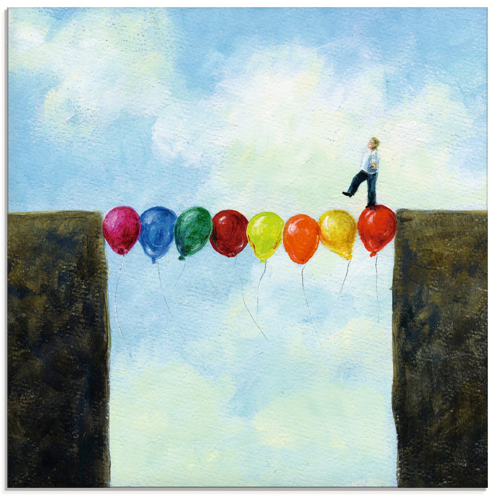 Image of Artland Glasbild »Eine Brücke schlagen«, Mann, (1 St.) bei Ackermann Versand Schweiz