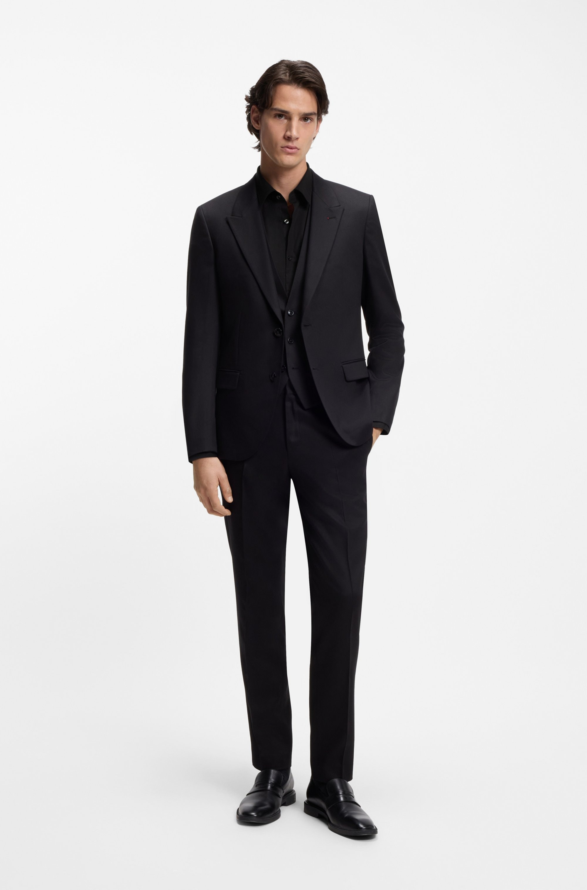 HUGO Chemise d'affaires »Ermo« col Kent, slim fit, coton stretch