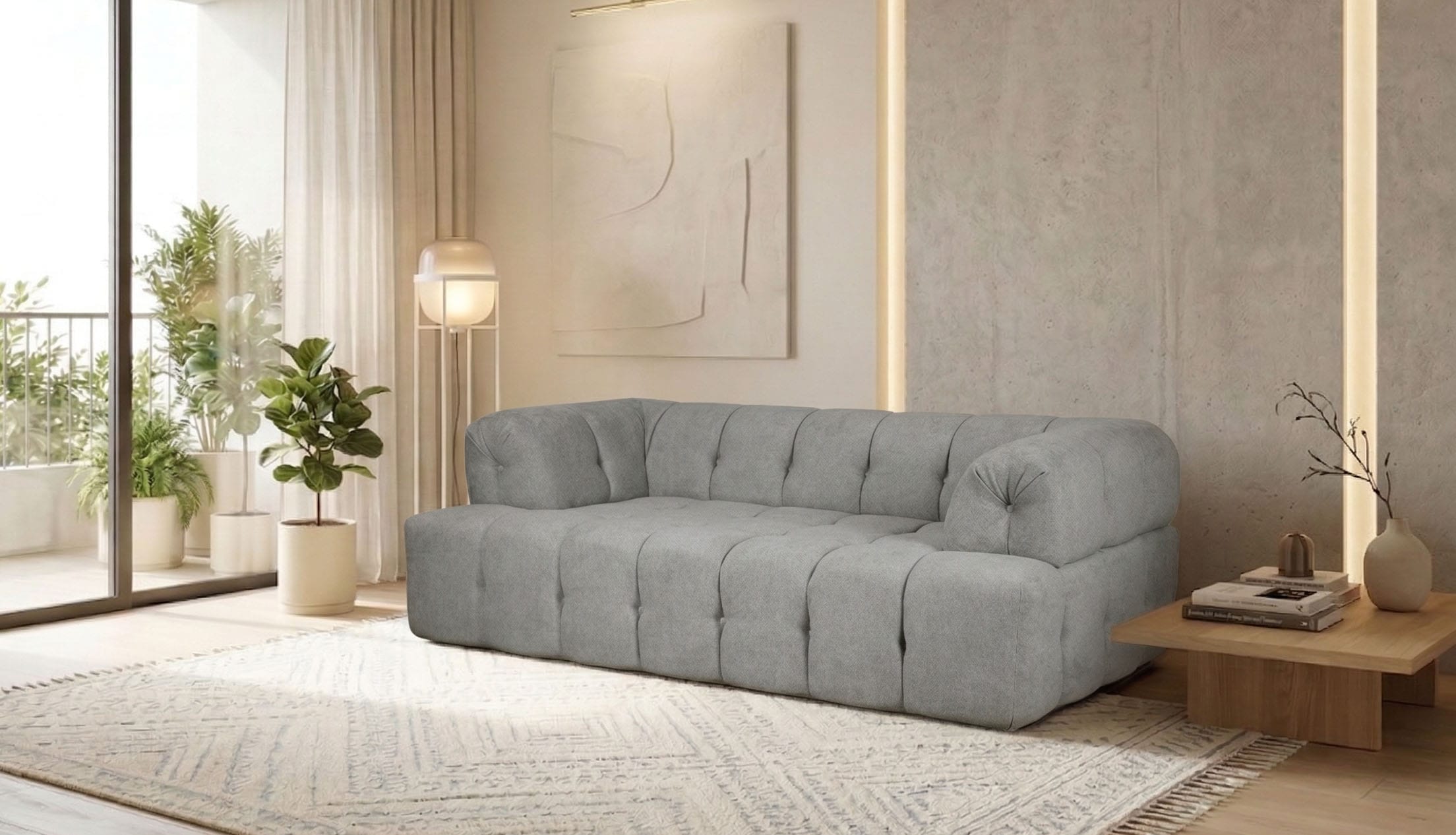 Image of Home affaire 2-Sitzer "APERIRE Design-Sofa, moderne Steppung, Breite 180 cm" mit Wellenunterfederung, gemütlich und modern, komfortables Sitzgefühl