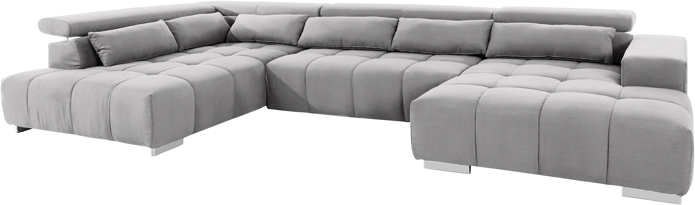 COTTA Wohnlandschaft »Orion U-Form«, mit Kopfteilverstellung & 6 Nierenkissen
