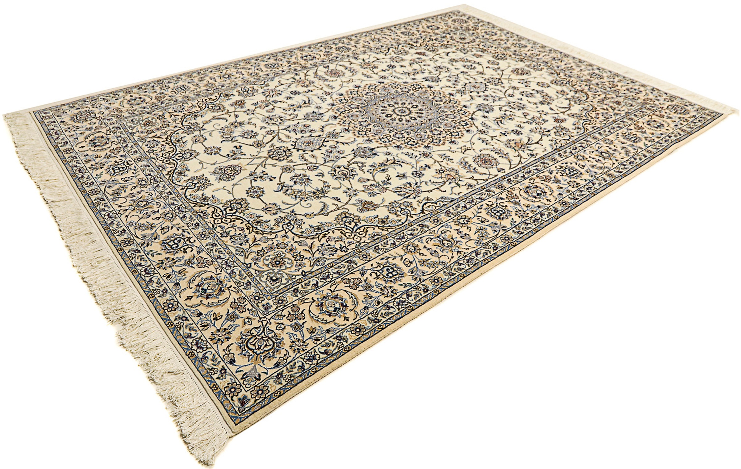 Image of morgenland Orientteppich »Perser - Nain - Royal - 305 x 205 cm - beige«, rechteckig, 10 mm Höhe, Wohnzimmer, Handgeknüpft, Einzelstück mit Zertifikat bei Ackermann Versand Schweiz