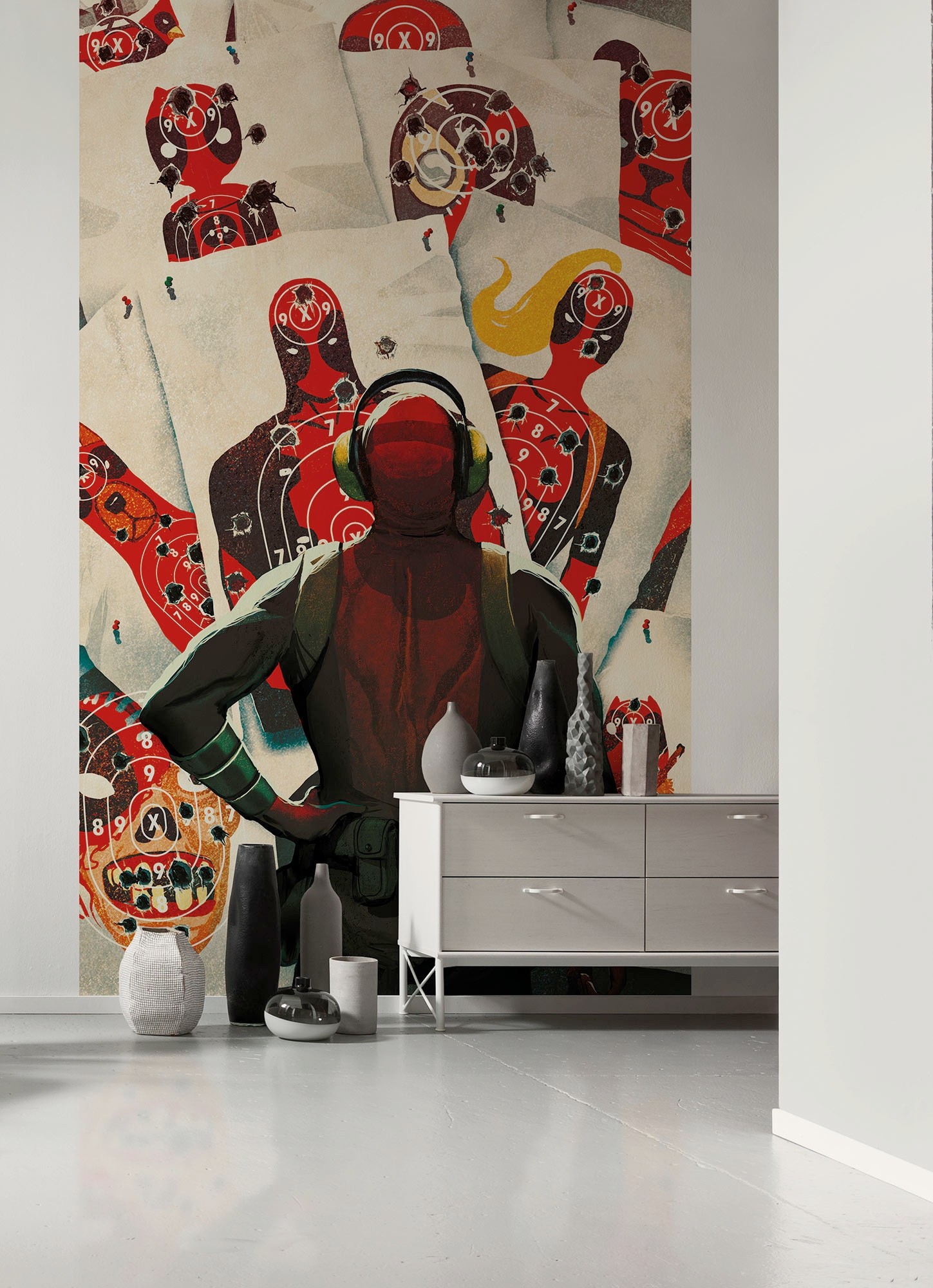 Image of Komar Kindertapete "Marvel Deadpool Target Shooting" bedruckt glatt