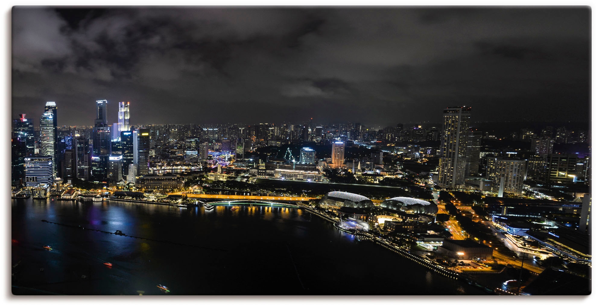 Artland Wandbild »Singapur bei St.), kaufen oder als Leinwandbild, in Alubild, Poster (1 Bilder Grössen Nacht«, von Asien, versch. Wandaufkleber günstig