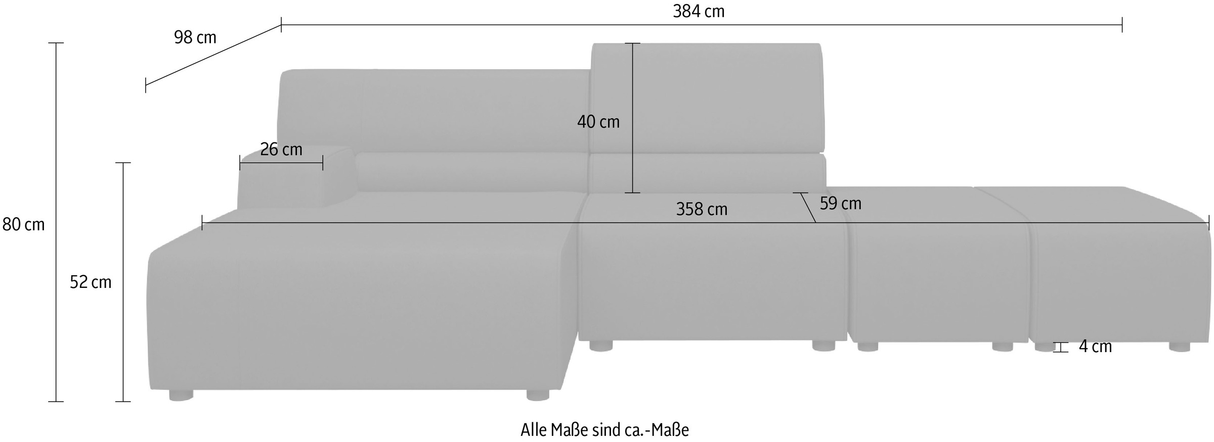 Egoitaliano Ecksofa »Babouche, Designsofa mit aussergewöhnlichem Sitzkomfort zum Wohlfühlen«