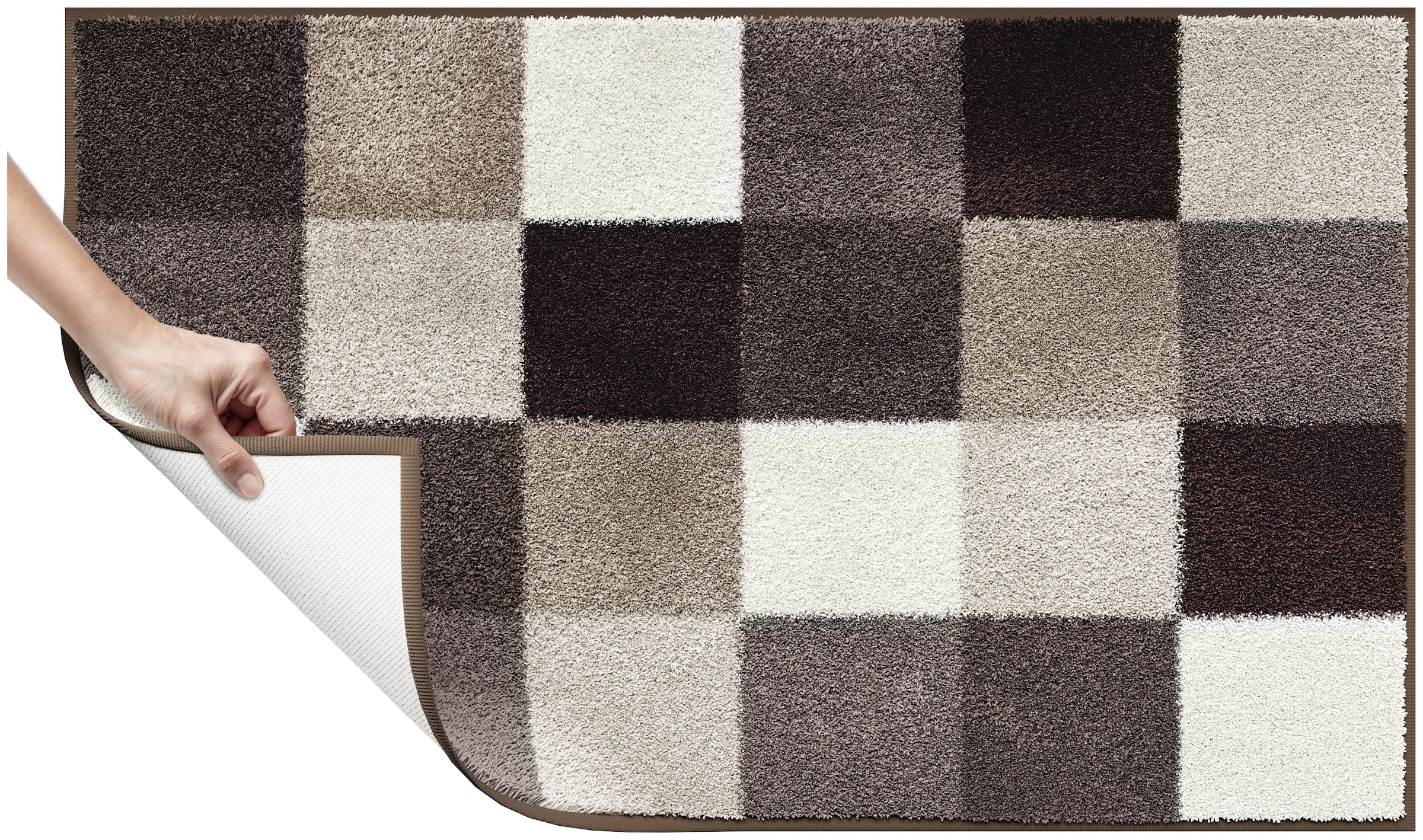 Grund Badematte »Mosaik, Badvorleger, Badezimmer Teppich, sehr weich« Höhe 20 mm rutschhemmend beschichtet fussbodenheizungsgeeignet angenehm weich, auch als 3 teiliges Set erhältlich, Made in Europe