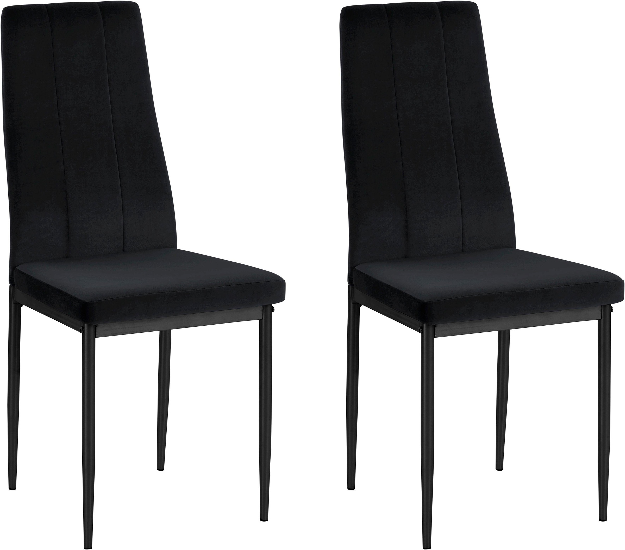 Image of INOSIGN 4-Fussstuhl »Remus«, (Set), 2 St., Samtvelours, im 1er,2er und 4er Set erhältlich, in unterschiedlichen Bezugsqualitäten und Farbvarianten bei Ackermann Versand Schweiz