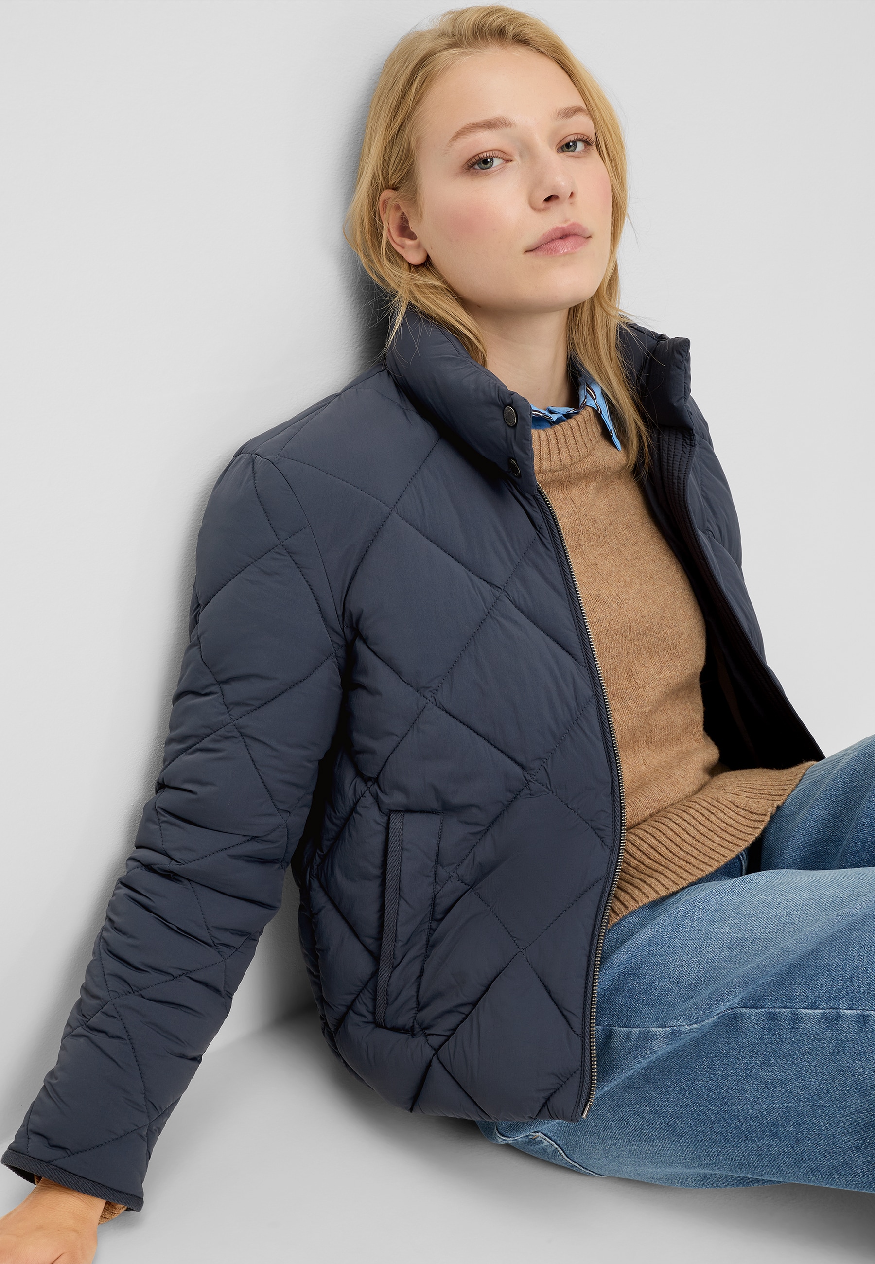 Fuchs Schmitt Veste matelassée col montant avec boutons, coupe régulière