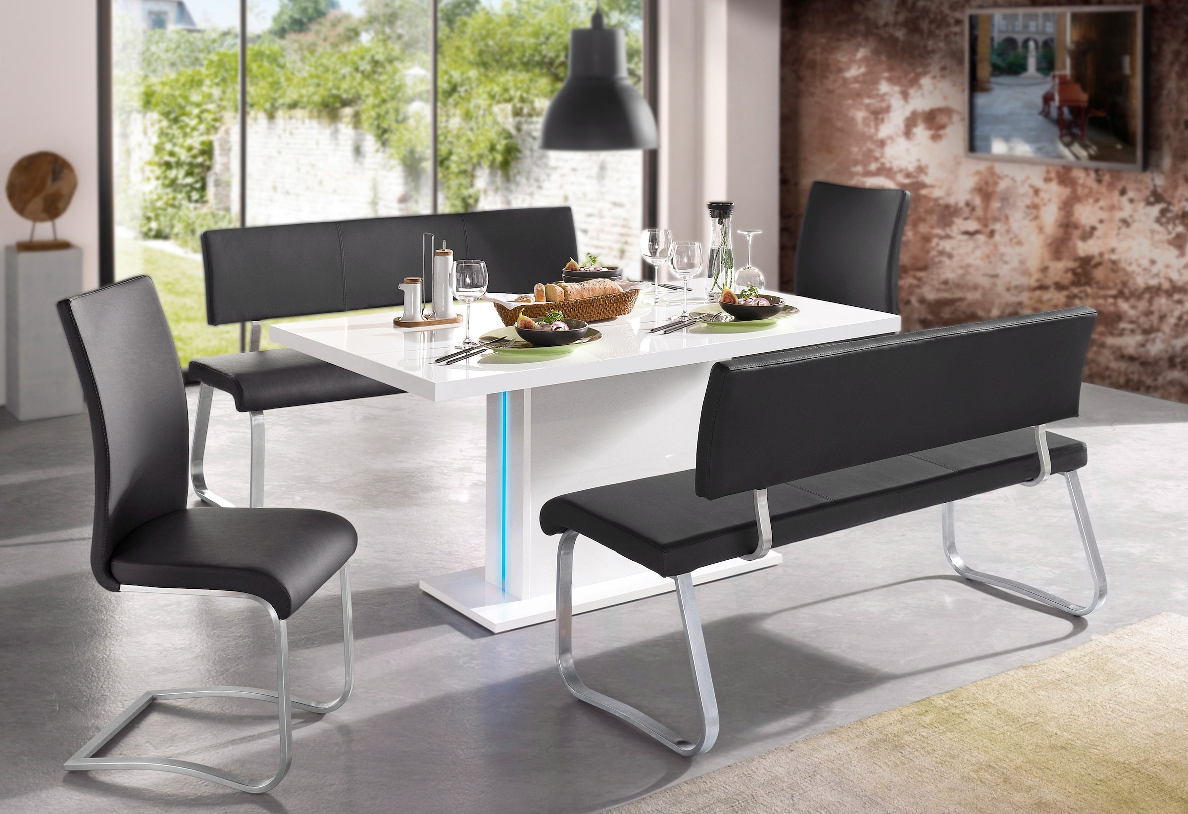MCA furniture Polsterbank »Arco«, (1 St.), belastbar bis 280 kg,  Kunstleder, in verschiedenen Breiten jetzt kaufen