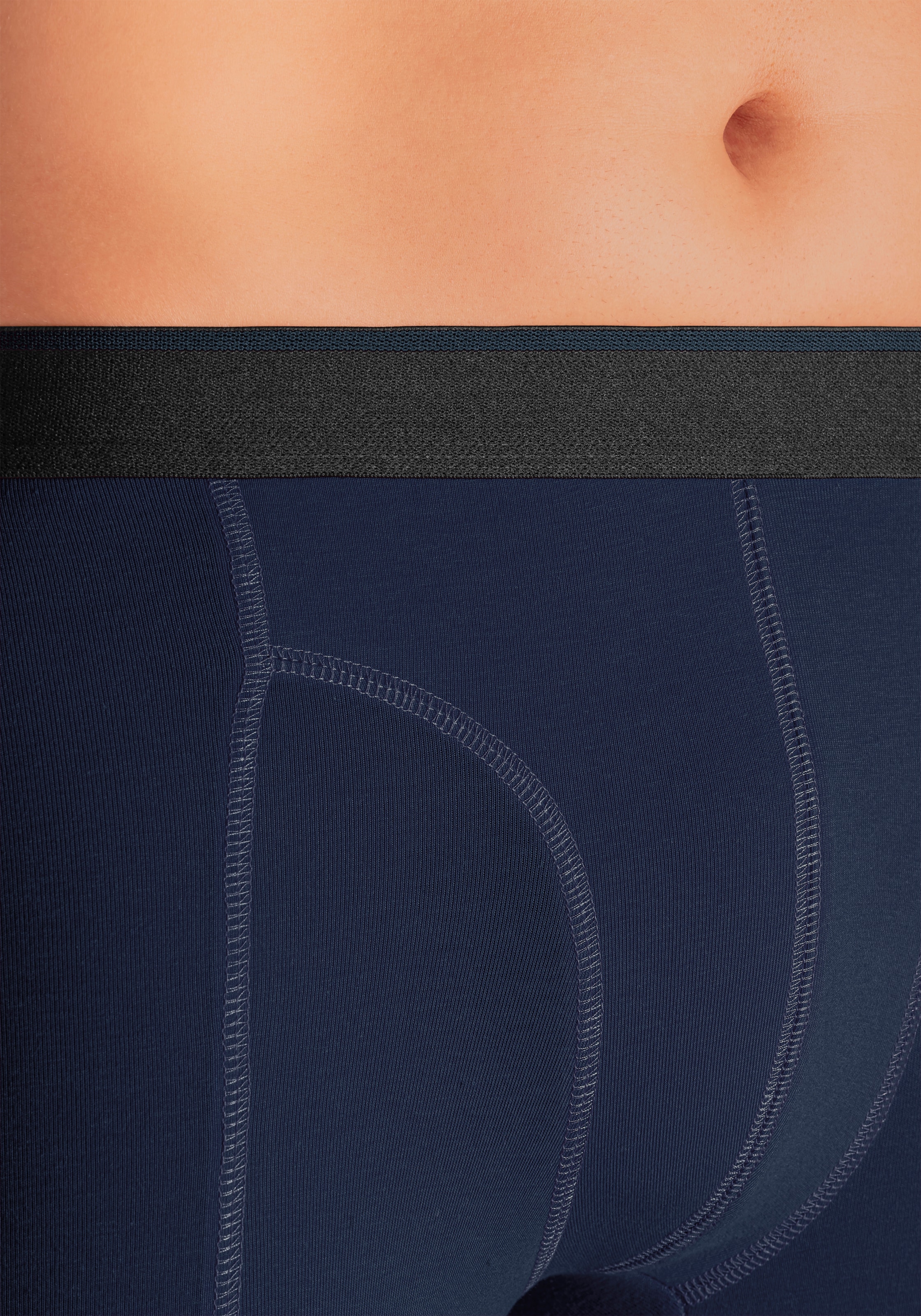 AUTHENTIC LE JOGGER Langer Boxer Packung, 5 Stk. tlg., mit zweifarbigem Webbund und längerem Bein