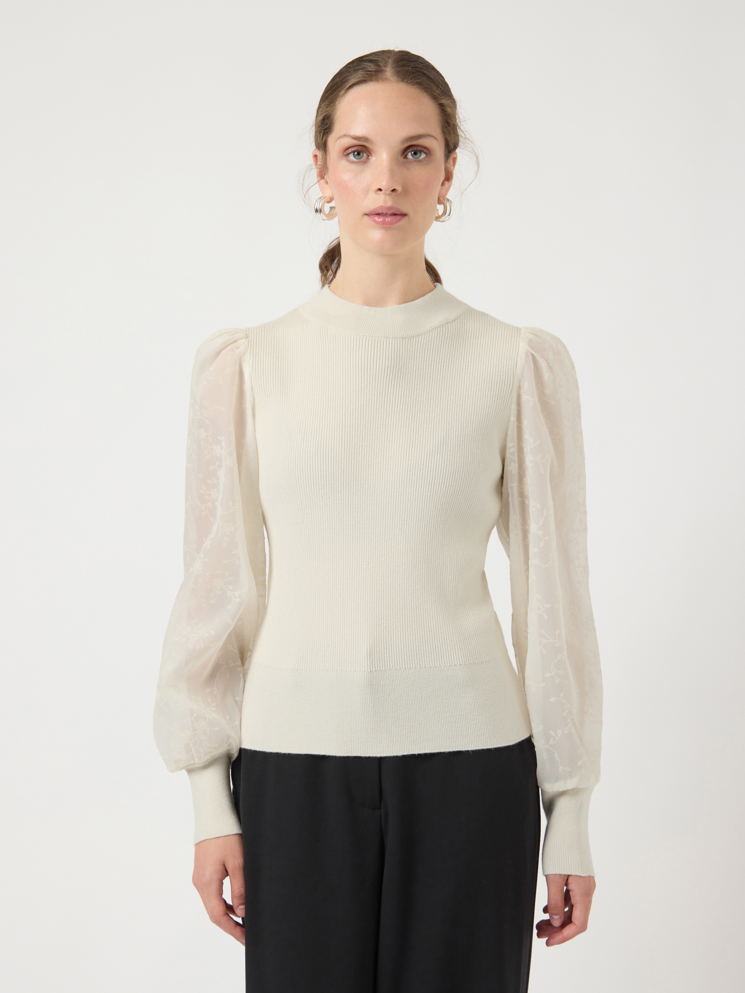 Y.A.S Pull à col rond »YASDOTME LS KNIT PULLOVER S. NOOS«