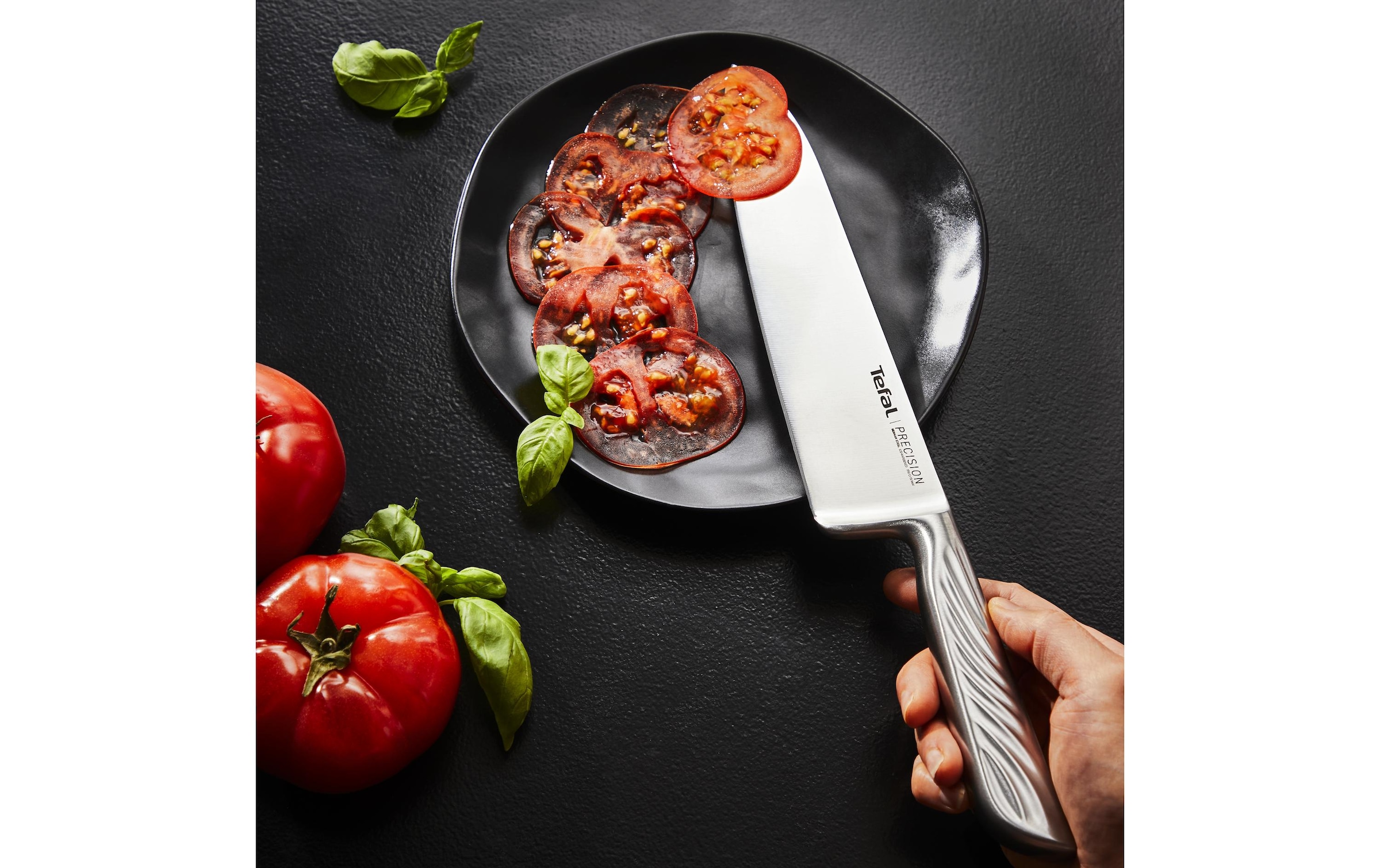 Tefal Messer-Set »Precision für perfekte Schnitte bei jeder Zutat« hohe Schnittpräzision, langlebig, ergonomischer Griff, Wellenmuster