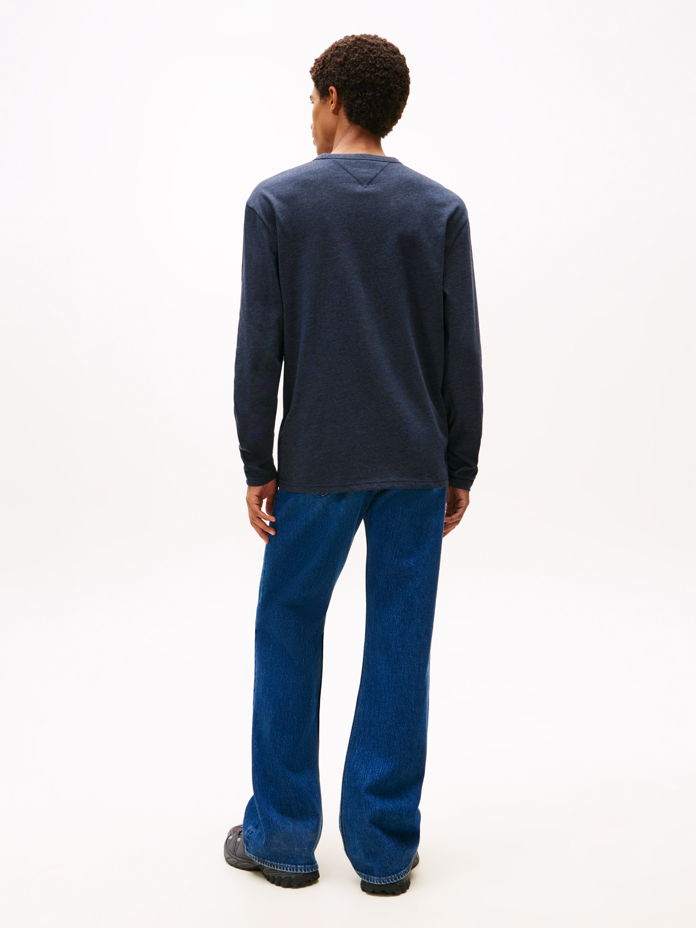 Tommy Jeans T-shirt à manches longues »TJM REG BADGE« Jersey, Rundhals, meliert, regular fit