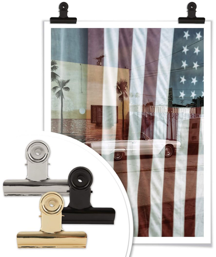 Wall-Art Poster »Flagge Amerika Reflection USA«, Autos, (1 St.), Poster,  Wandbild, Bild, Wandposter bequem kaufen