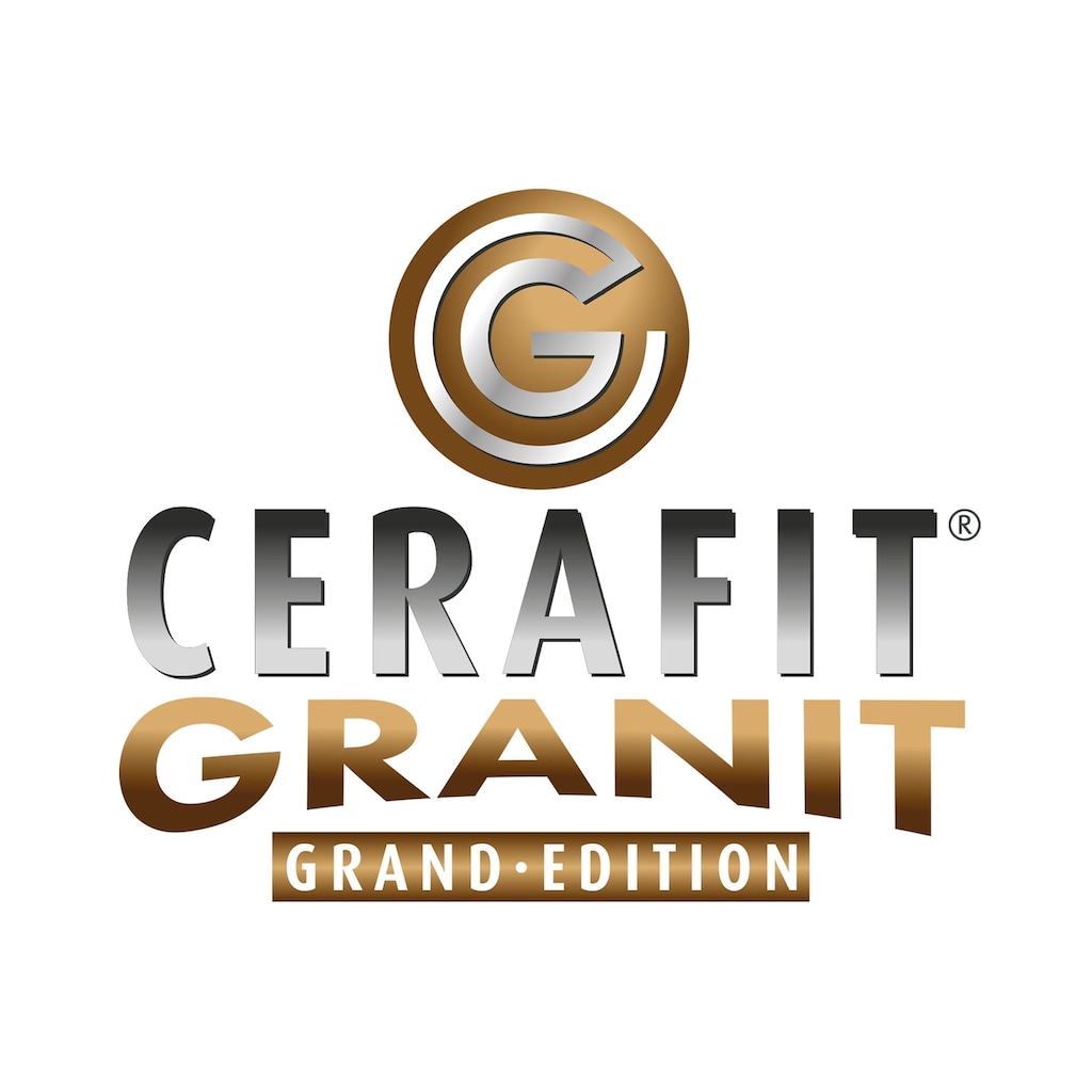 Genius Pfannen-Set »Cerafit® Granit-Grand-Edition«, Edelstahl, (Set, 7 tlg., je 1 Pfanne Ø 20/24/28 cm, H: 5,3/6,2/5 cm, - 0,9/1,6/2,6 l)