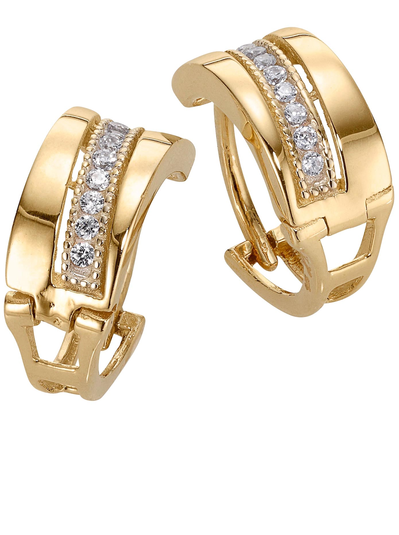 Paar Creolen mit Zirkonia