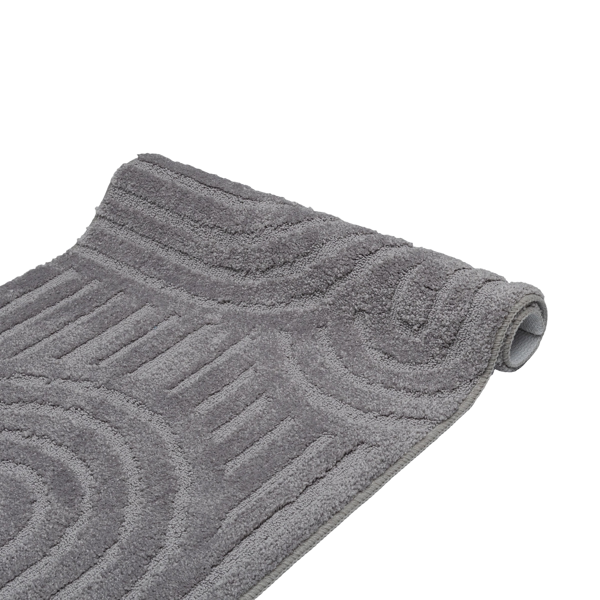 GOODproduct Badematte »Zen, Badvorleger, Badezimmer Teppich, Duschvorleger« Höhe 10 mm rutschhemmend beschichtet fussbodenheizungsgeeignet | schnell trocknend Uni Farben, Hoch-Tief-Effekt, modernes Muster, Zen