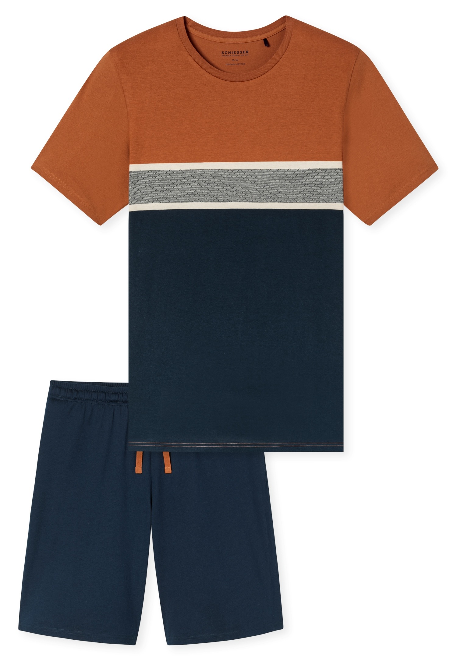 Schiesser Shorty "Casual Essentials" 2 mit Rundhalsausschnitt und kurzen Ärmeln