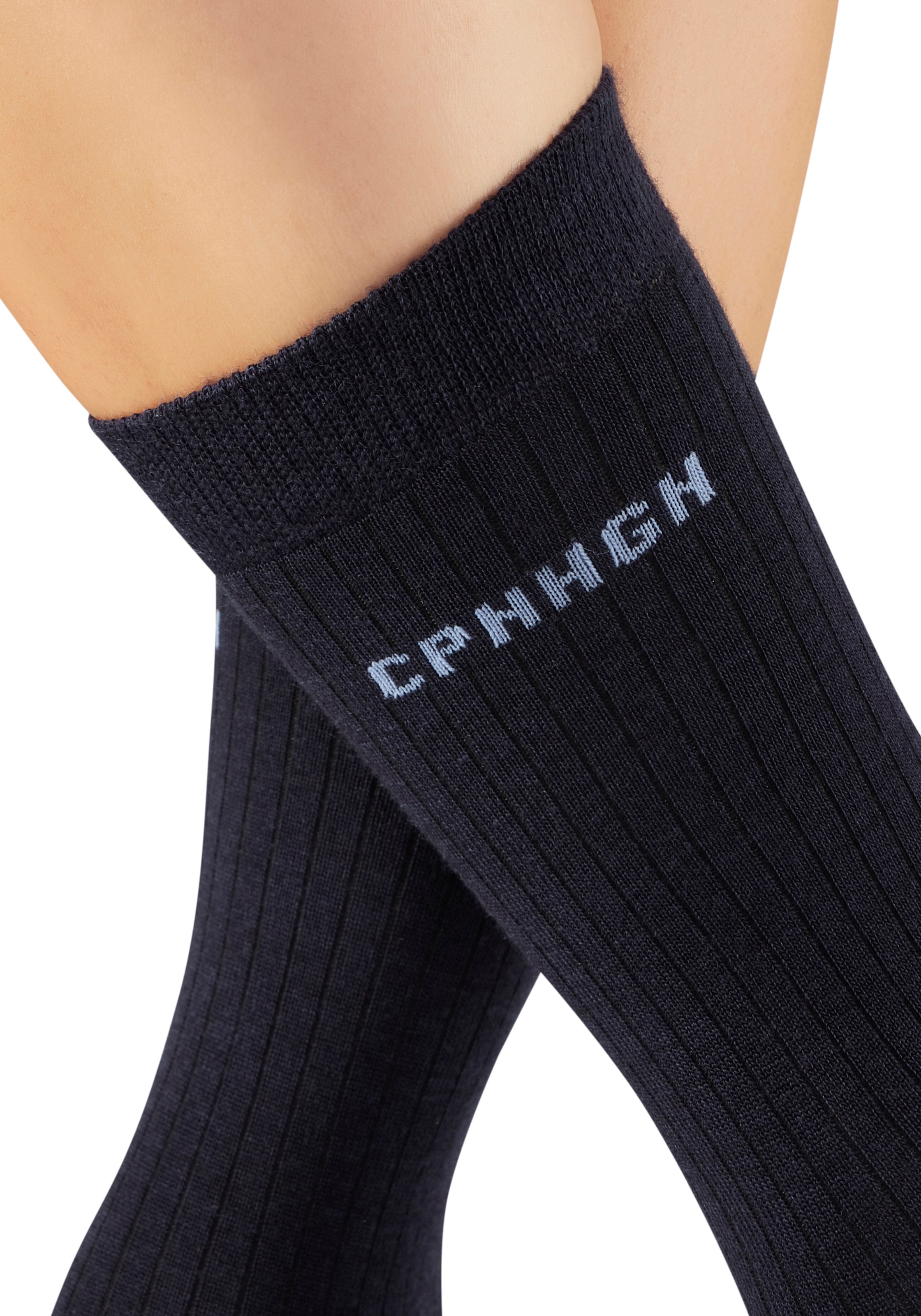 Copenhagen Studios Chaussettes basiques Paquet, 2 Couple tlg. Côtelé, avec laine chaude