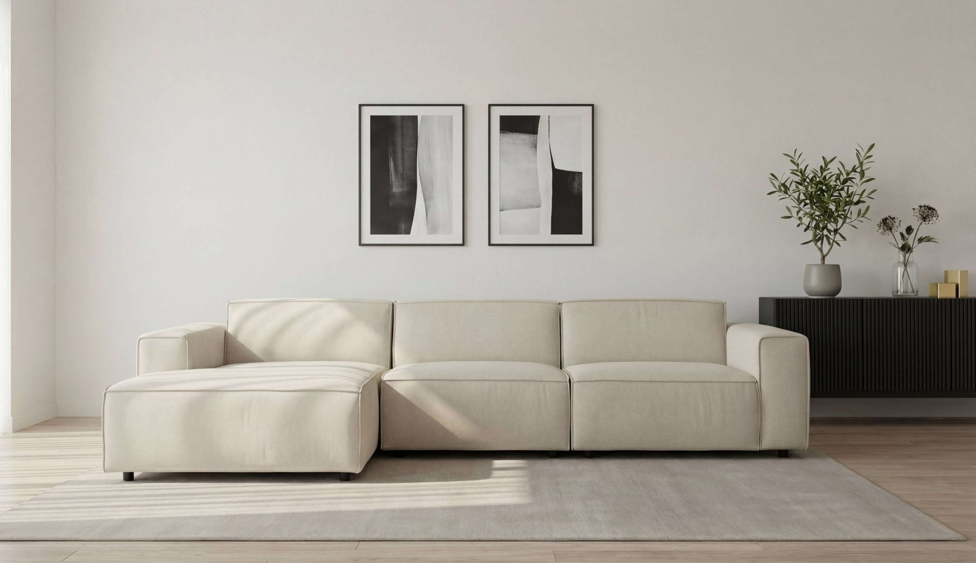 GOODproduct Ecksofa »Jorrena, extra weicher Chenille-Stoff« L-Form, 3 Komfortstufen, Breite 316 cm, mit Wellenunterfederung