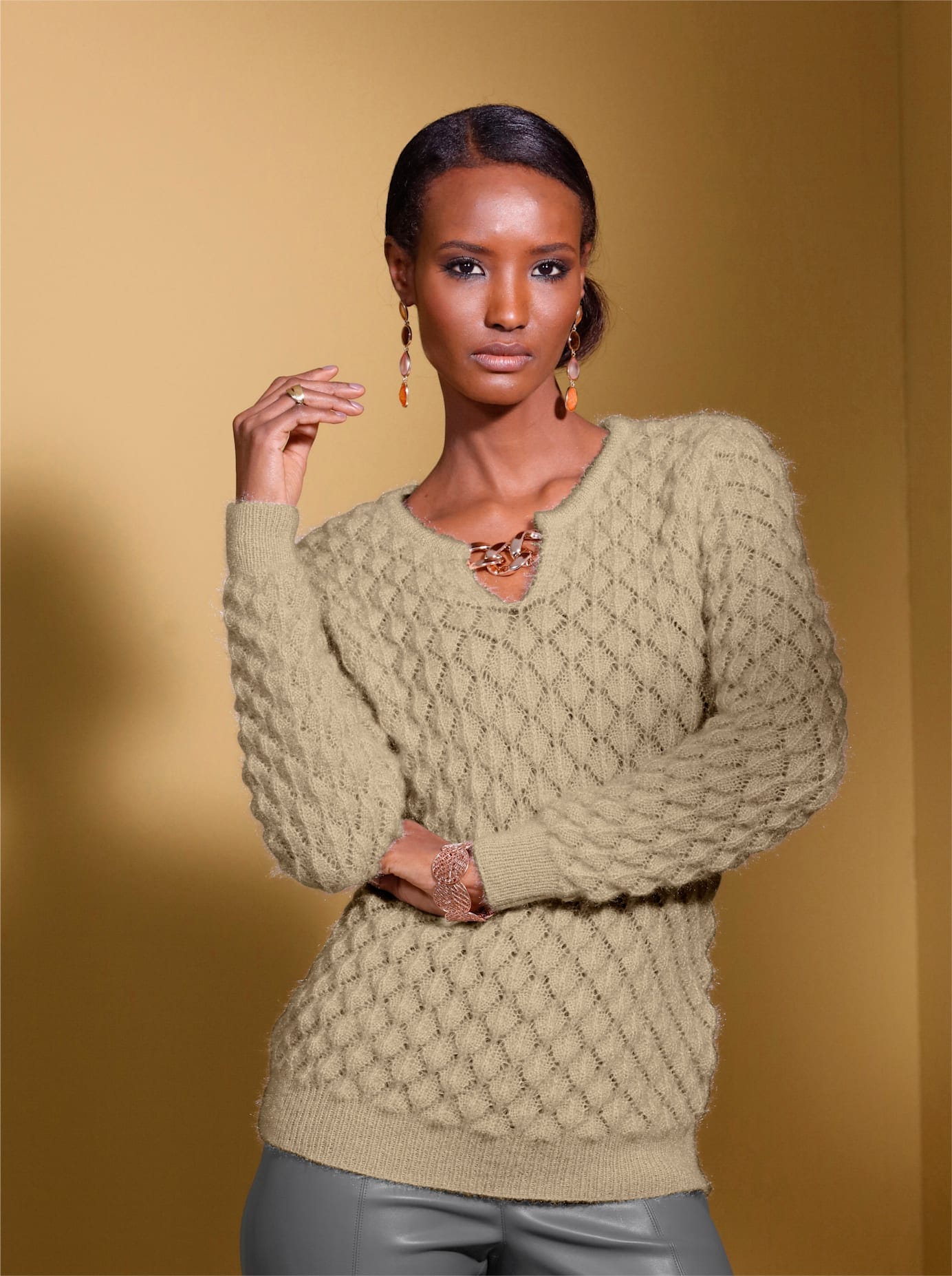 creation L Ajourpullover "Pullover"