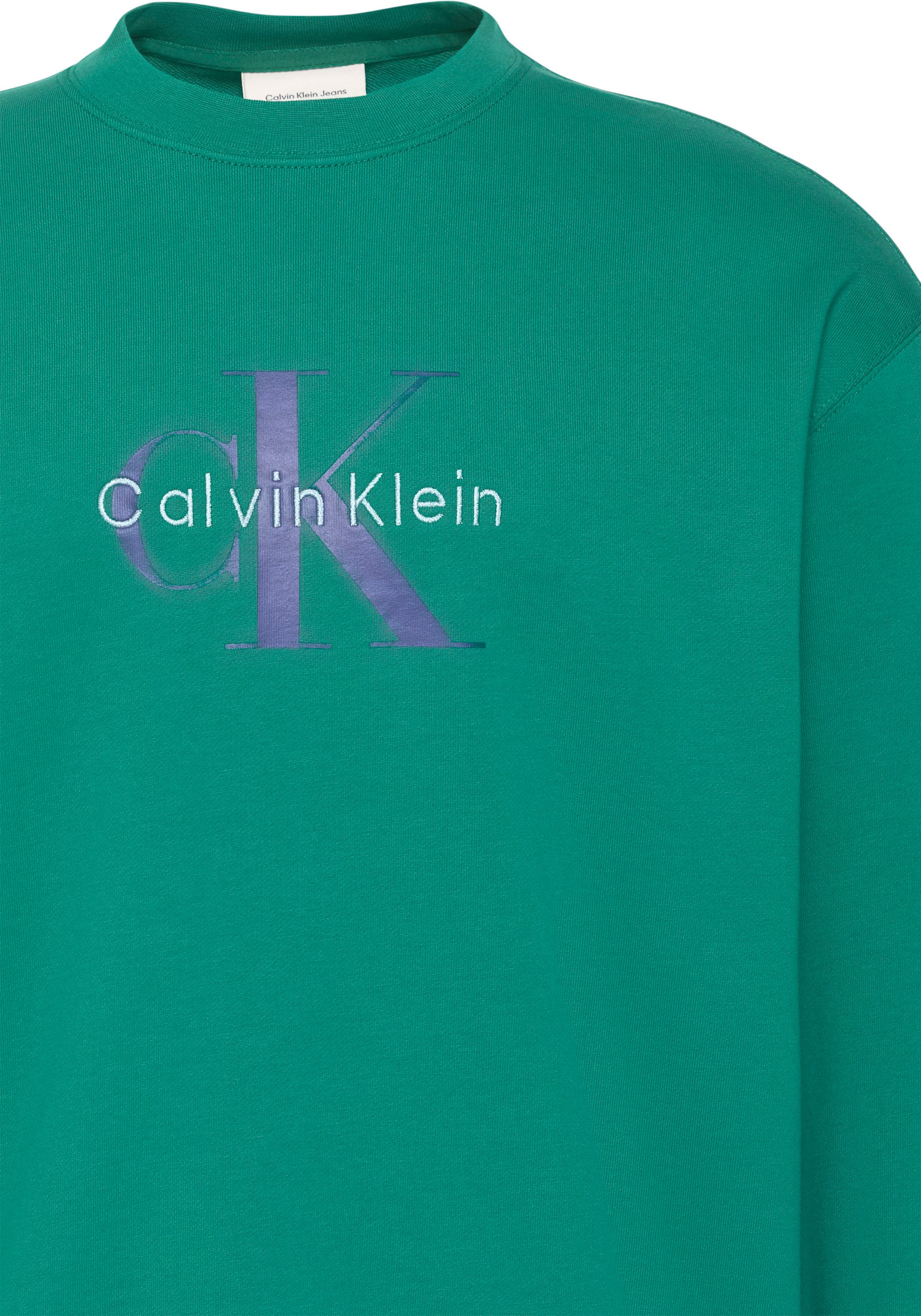 Calvin Klein Jeans Sweatshirt »LS EU 350TERRY MONOLOGO CN SWTSH«, Rundhalsausschnitt, regular fit
