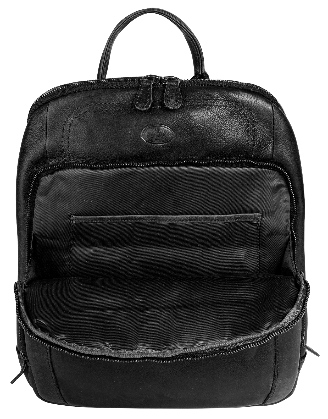 Piké Laptoprucksack, echt Leder, Made in Italy