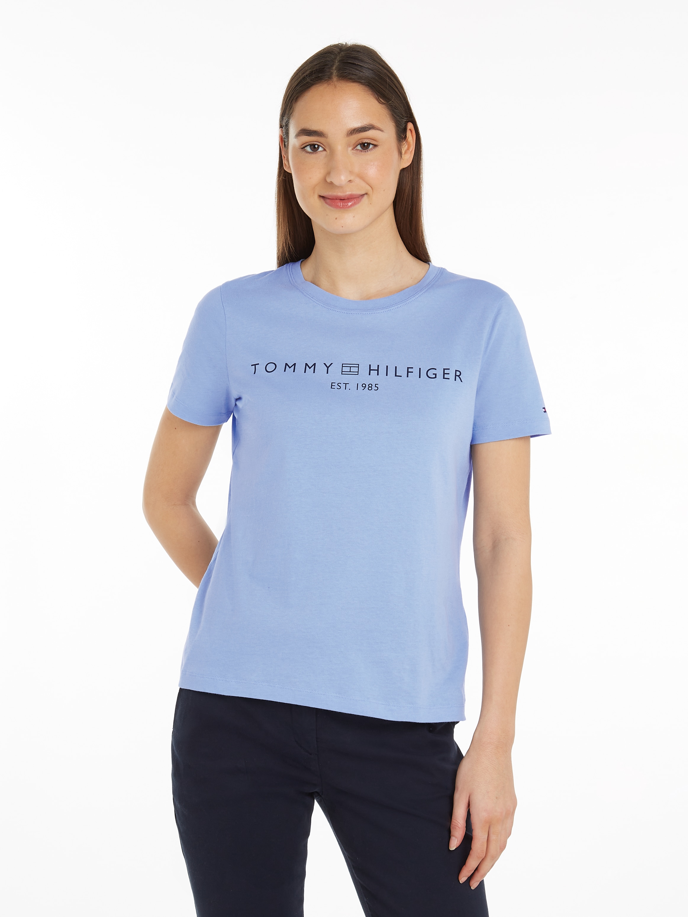 Tommy Hilfiger T-Shirt »REG CORP LOGO C-NK SS«, mit Logoschriftzug