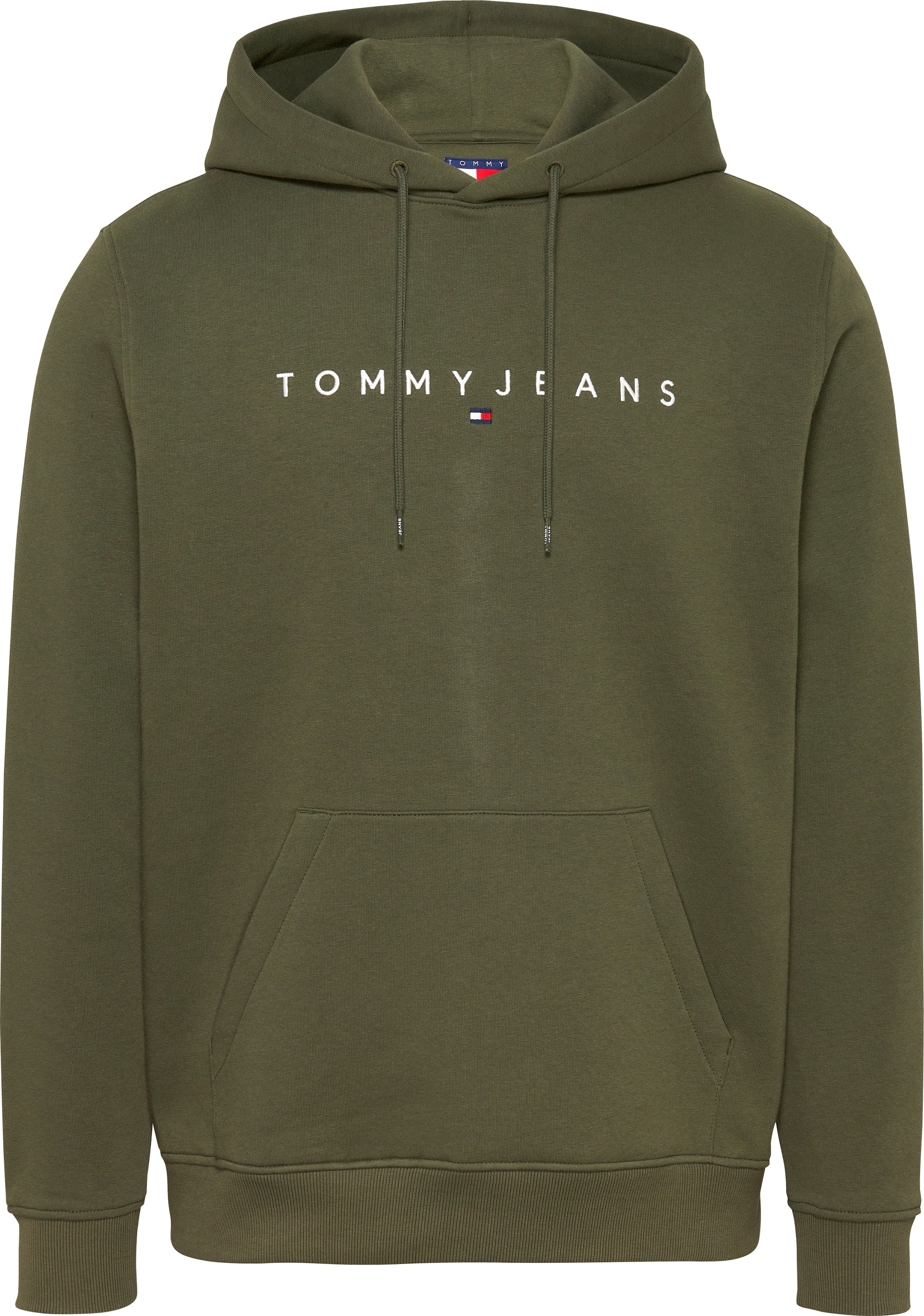 Tommy Jeans Plus Hoodie »TJM REG LINEAR LOGO HOODIE EXT«, in Grosse Grössen, Logodruck