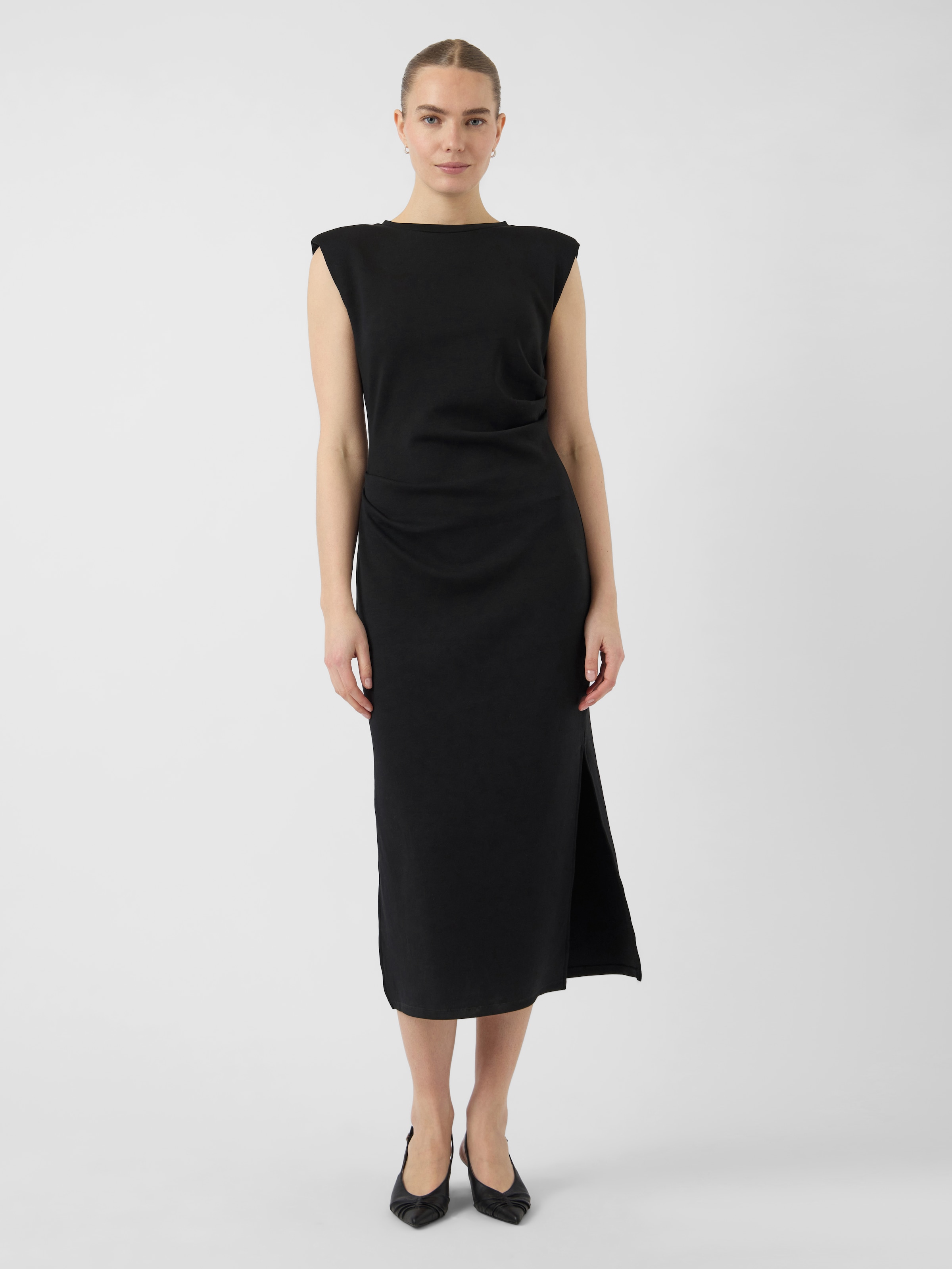 Y.A.S Maxi robe »YASPINA SL LONG DRESS NOOS« mélange de coton avec stretch