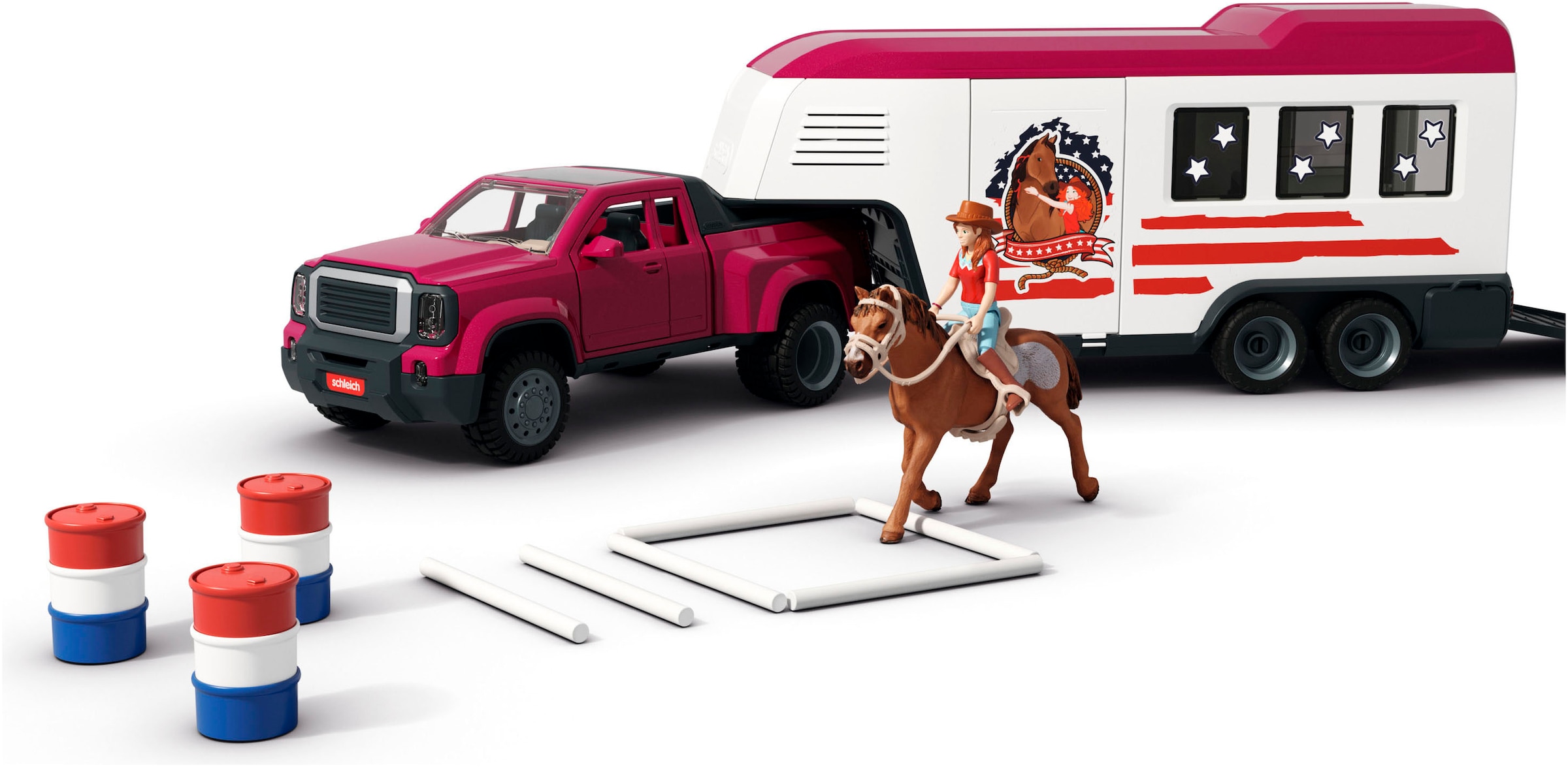 Schleich® Personnage de jeu »HORSE CLUB, Lakeside Truck mit Anhänger (42705)«