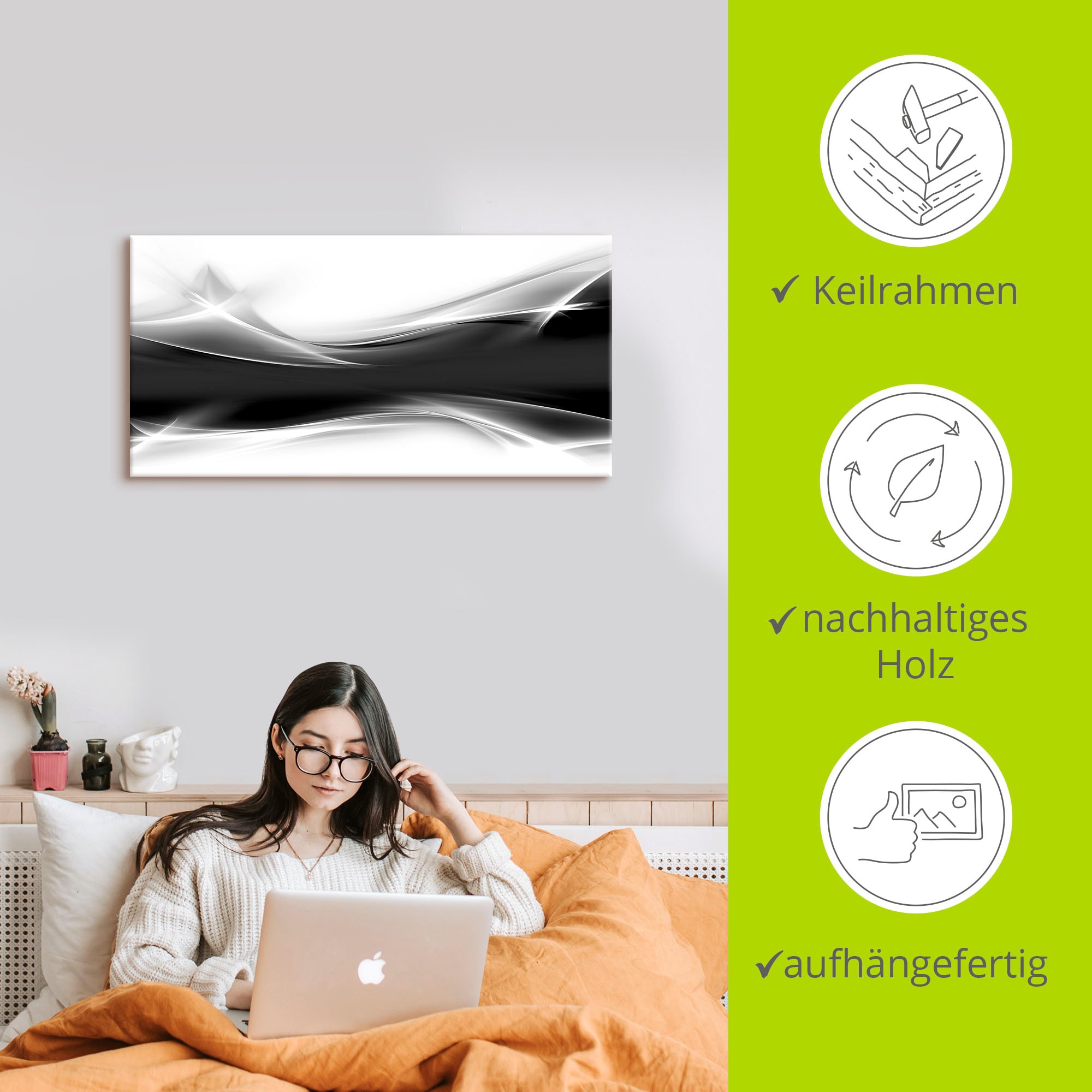 Artland Wandbild »Kreatives Element« Gegenstandslos 1 Stk. tlg. als Alubild, Leinwandbild in verschied. Grössen