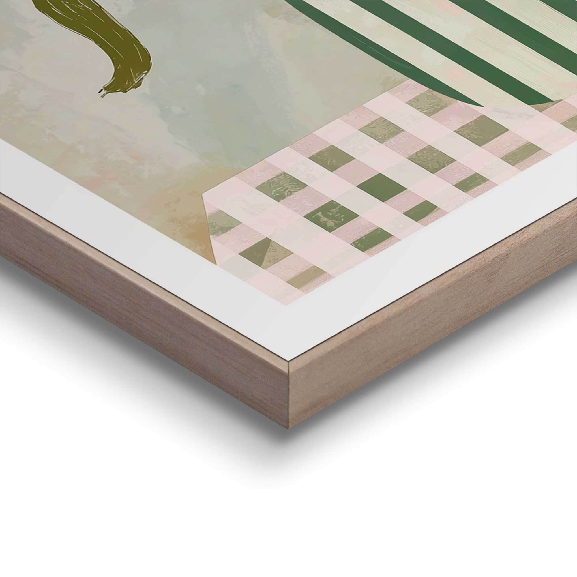 Reinders! Poster »Abstract Table Flowers« Wohnzimmer - Blumen - Vase - Grün - MDF - Blumen und Pflanzen