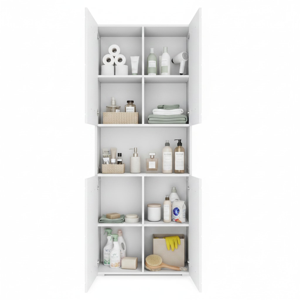 GOODproduct Hochschrank »Föhr« minimalistisch, zeitlos, hochglänzend