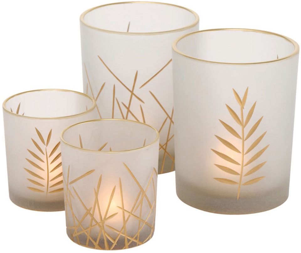 Image of BOLTZE Windlicht »Narino«, (Set, 4 St.), aus Glas, Höhe ca. 8 cm und 12 cm bei Ackermann Versand Schweiz