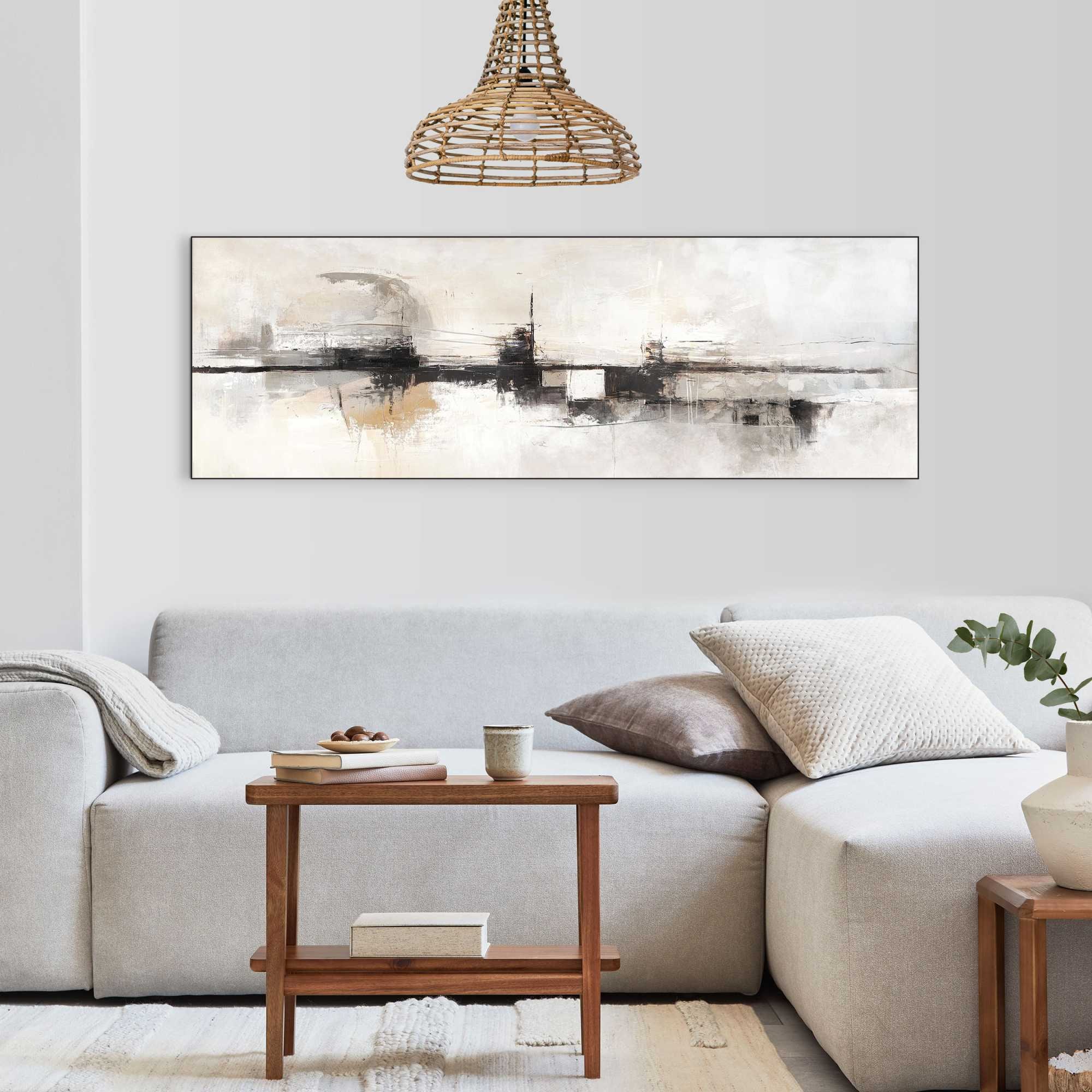Reinders! Wandbild »Abstrakter Horizont« Wohnzimmer - Beige - MDF - Abstrakt - 156x52 cm