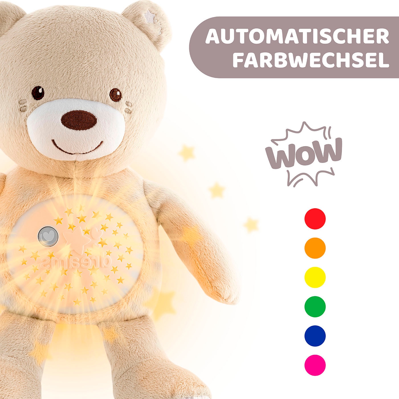 Chicco Kuscheltier »First Dreams Baby Bear, Beige«, mit Lichtprojektion und Soundfunktion