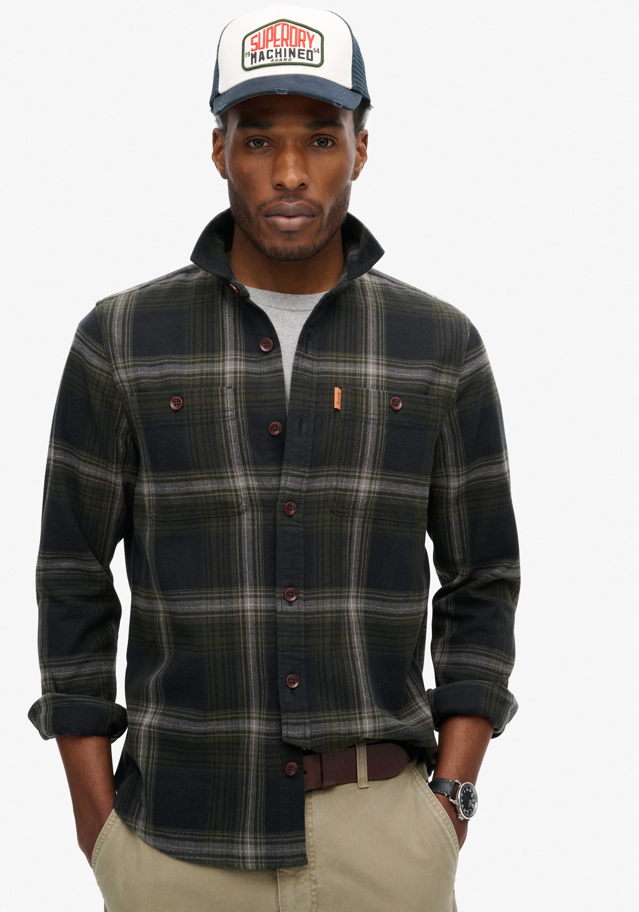 Langarmhemd »VINTAGE CHECK OVERSHIRT«