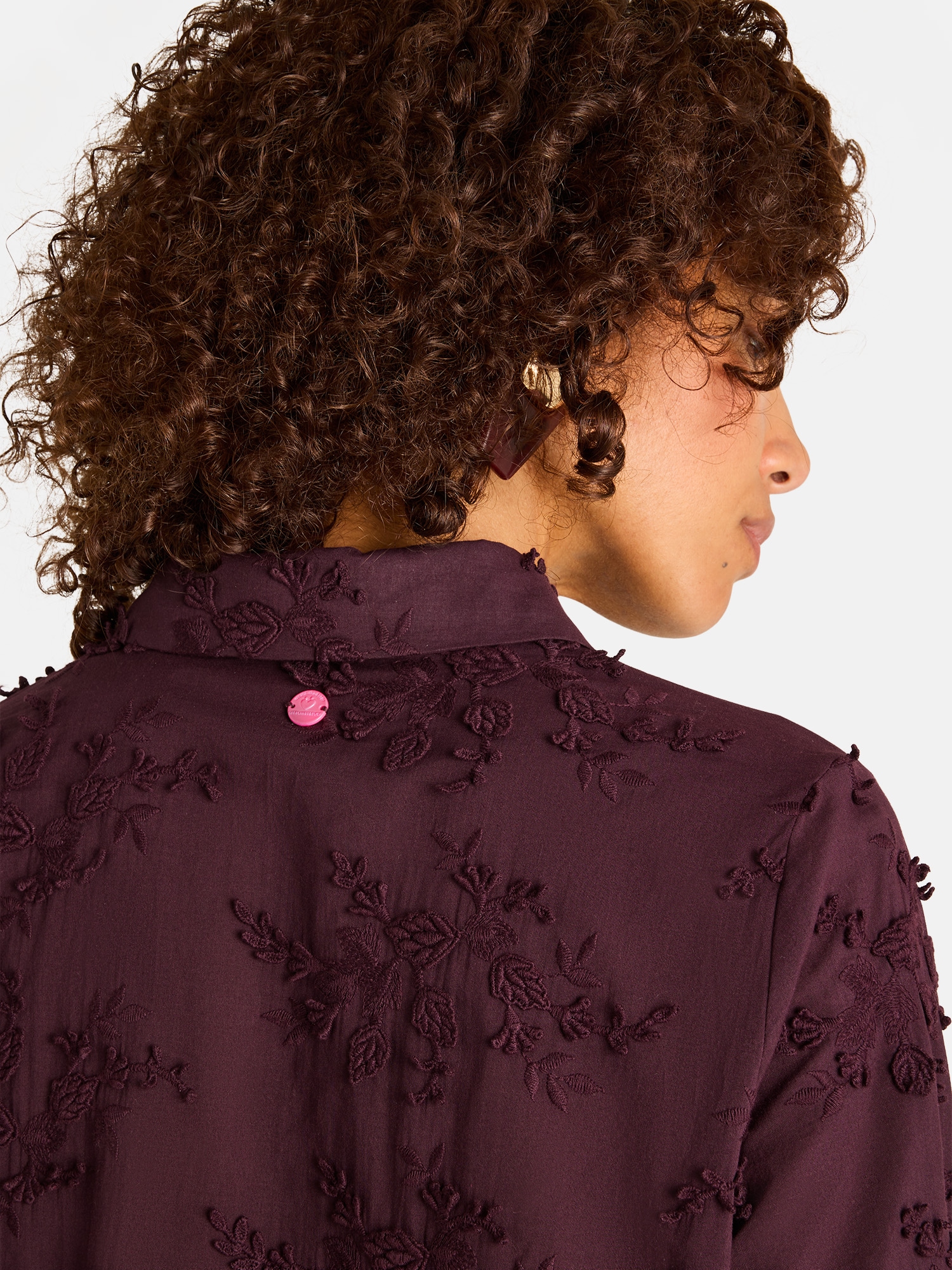 Lieblingsstück Hemdbluse »FaridaL« mit floralen Details, Baumwolle