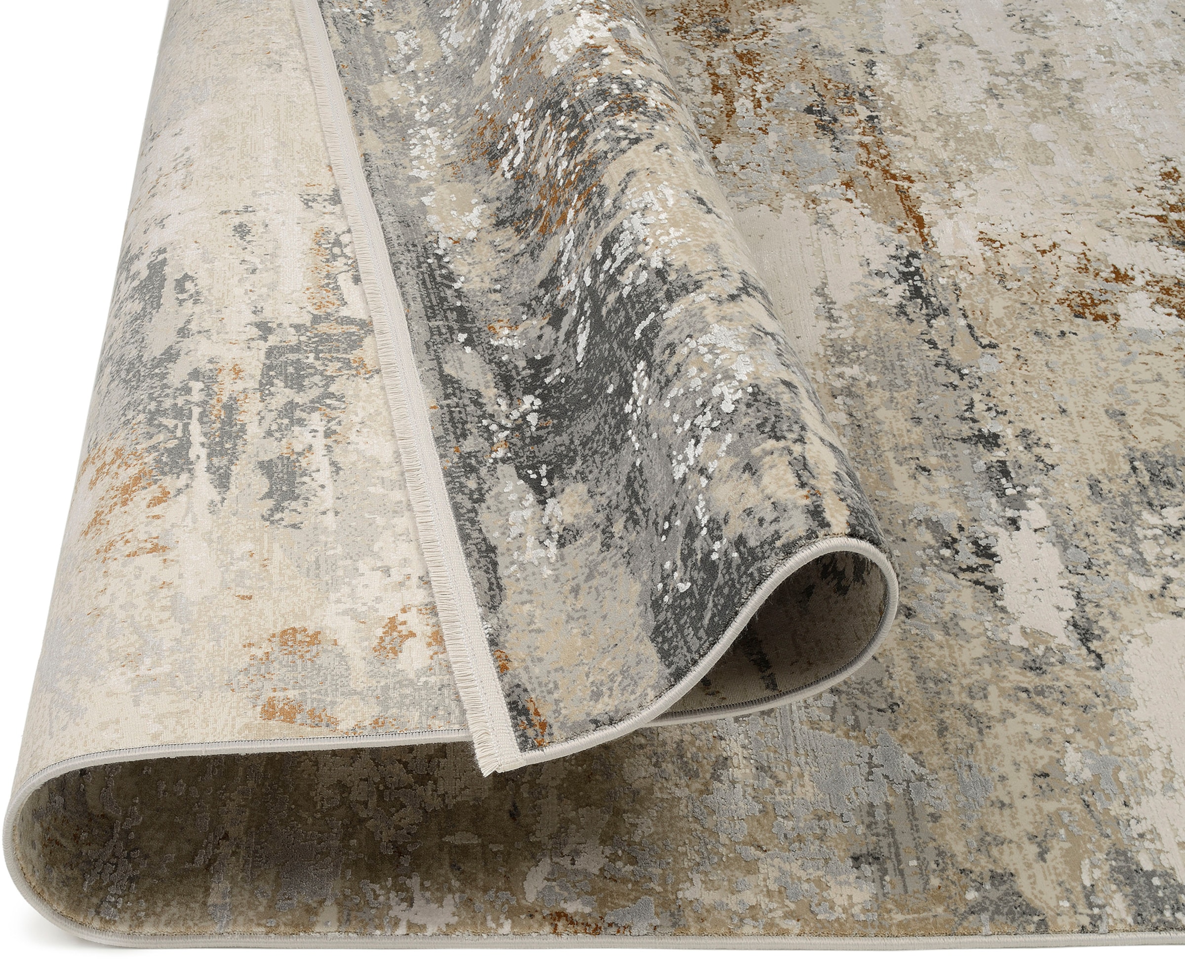 OCI DIE TEPPICHMARKE Teppich »IMPRESSION GALAXY« rechteckig 5 mm Höhe Vintage, feine Fransen, leichter Glanz durch Viskose, Wohnzimmer