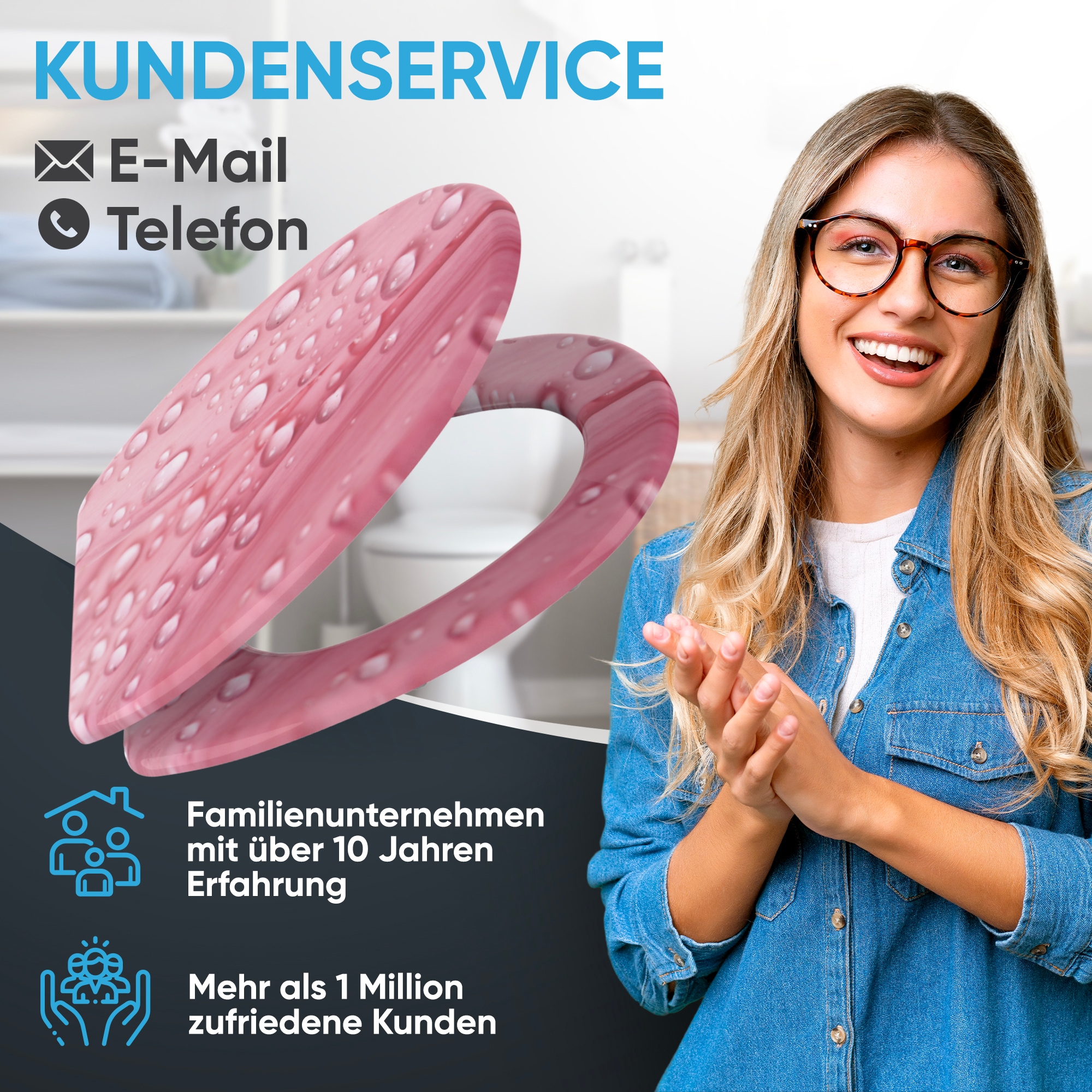 Sanilo WC-Sitz »Pink Flower mit Absenkautomatik & Quick Release« Premium Toilettendeckel, abnehmbar, leichte Montage von oben