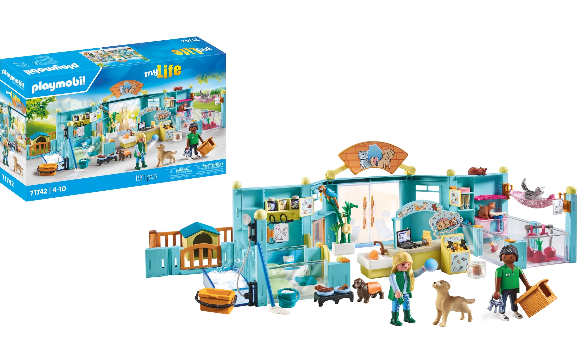 Playmobil® Spielbausteine »My Life Tierhotel 71742«, (191 St.)