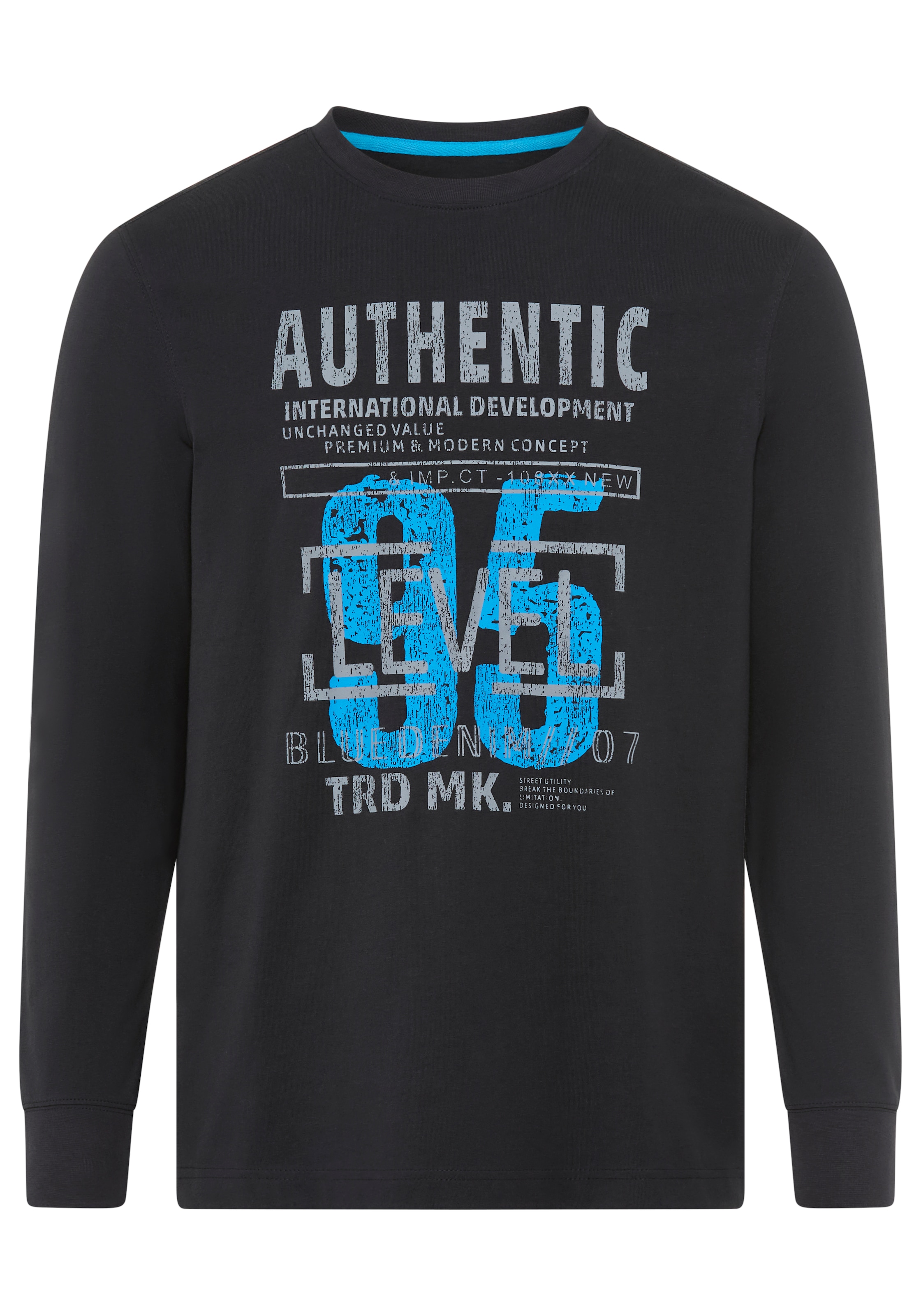 Man's World Langarmshirt »neue Farbe!« Langarm,  bedruckt,  aus Baumwolle und Viskose,  mit Rippbündchen