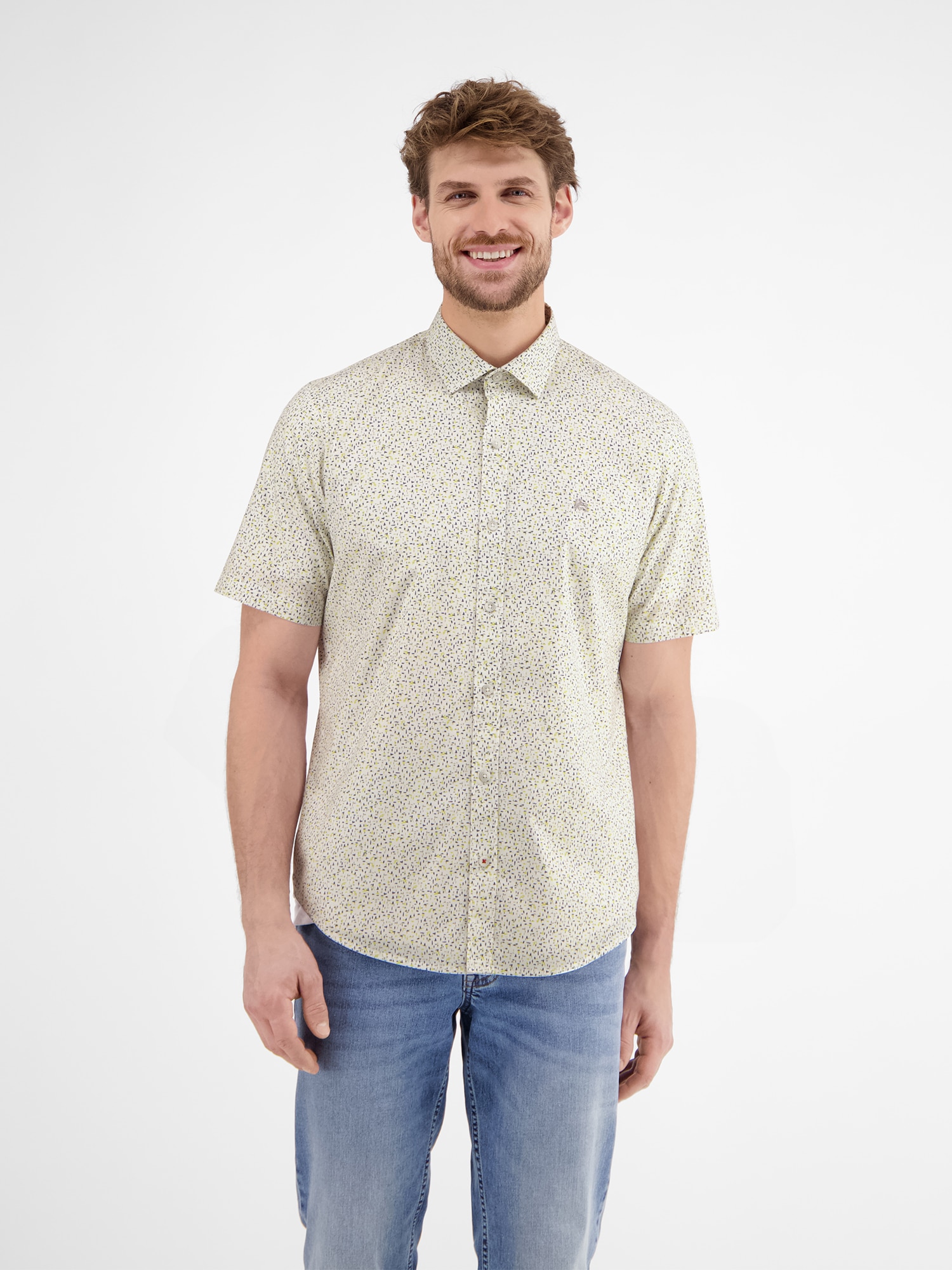 LERROS Chemise à manches courtes »Halbarmhemd, sommerlich gemustert«