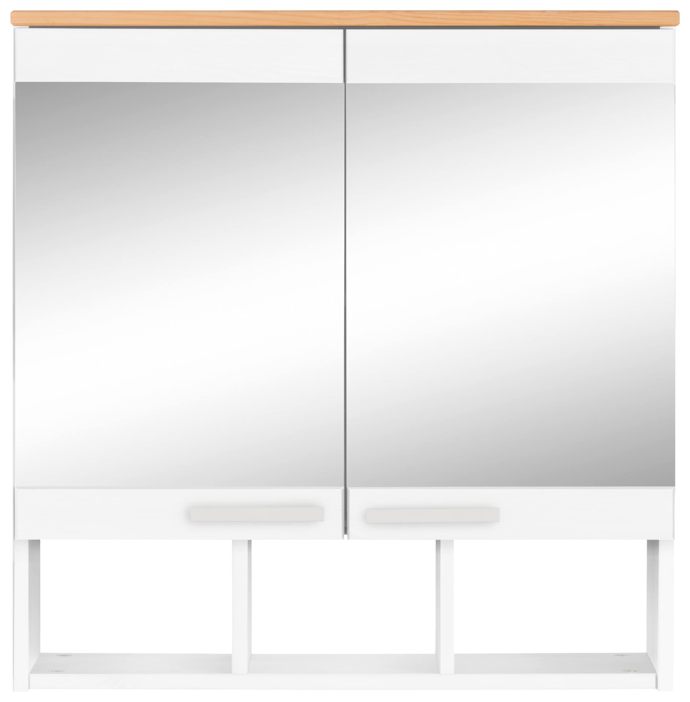 Home affaire Spiegelschrank »JOSIE« Breite 60 cm, aus Massivholz, verstellbarer Einlegeboden, Metallgriffe