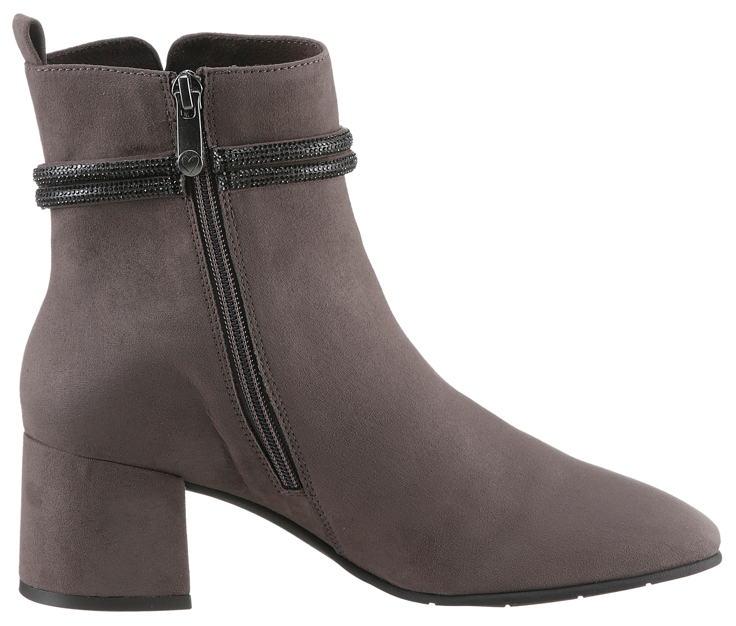 MARCO TOZZI Stiefelette, Blockabsatz, Businessschuh, Abendschuh in eleganter Karreeform