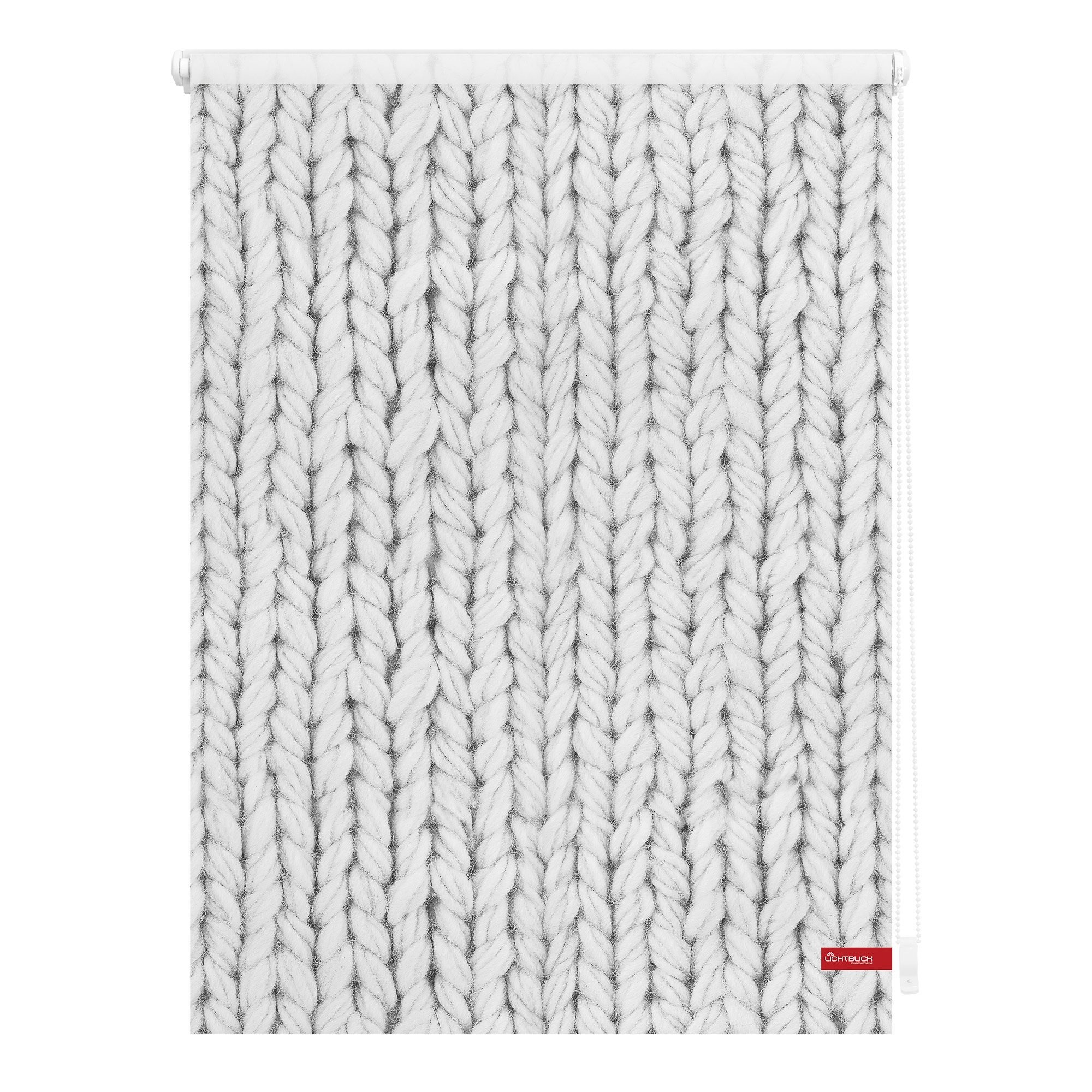 Image of LICHTBLICK ORIGINAL Seitenzugrollo »Klemmfix Motiv Strickmuster«, Lichtschutz, ohne Bohren, freihängend, bedruckt bei Ackermann Versand Schweiz
